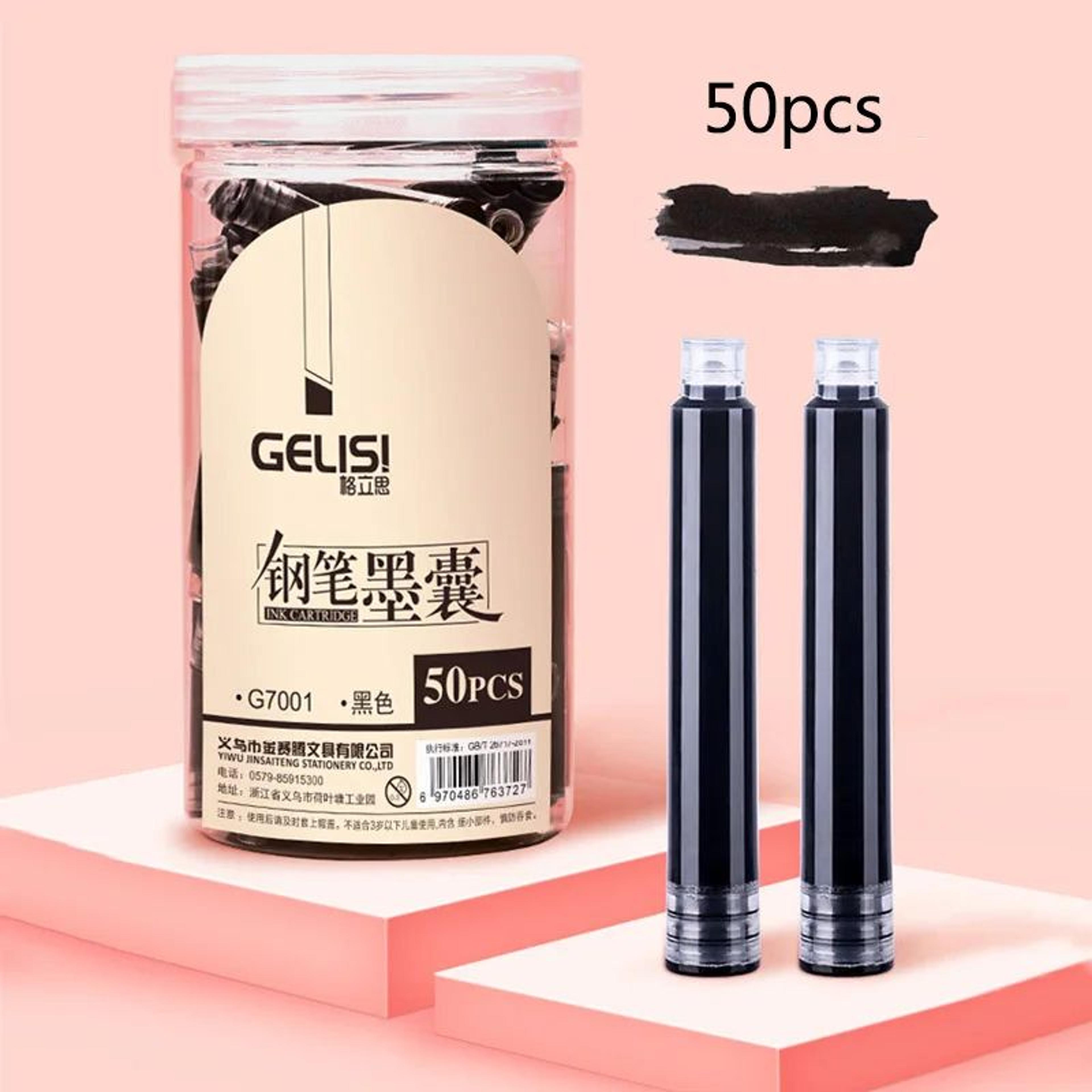 50 Pack Fountain Pen Ink Cartridges Large Capacity Refills For Writing And Calligraphy 6