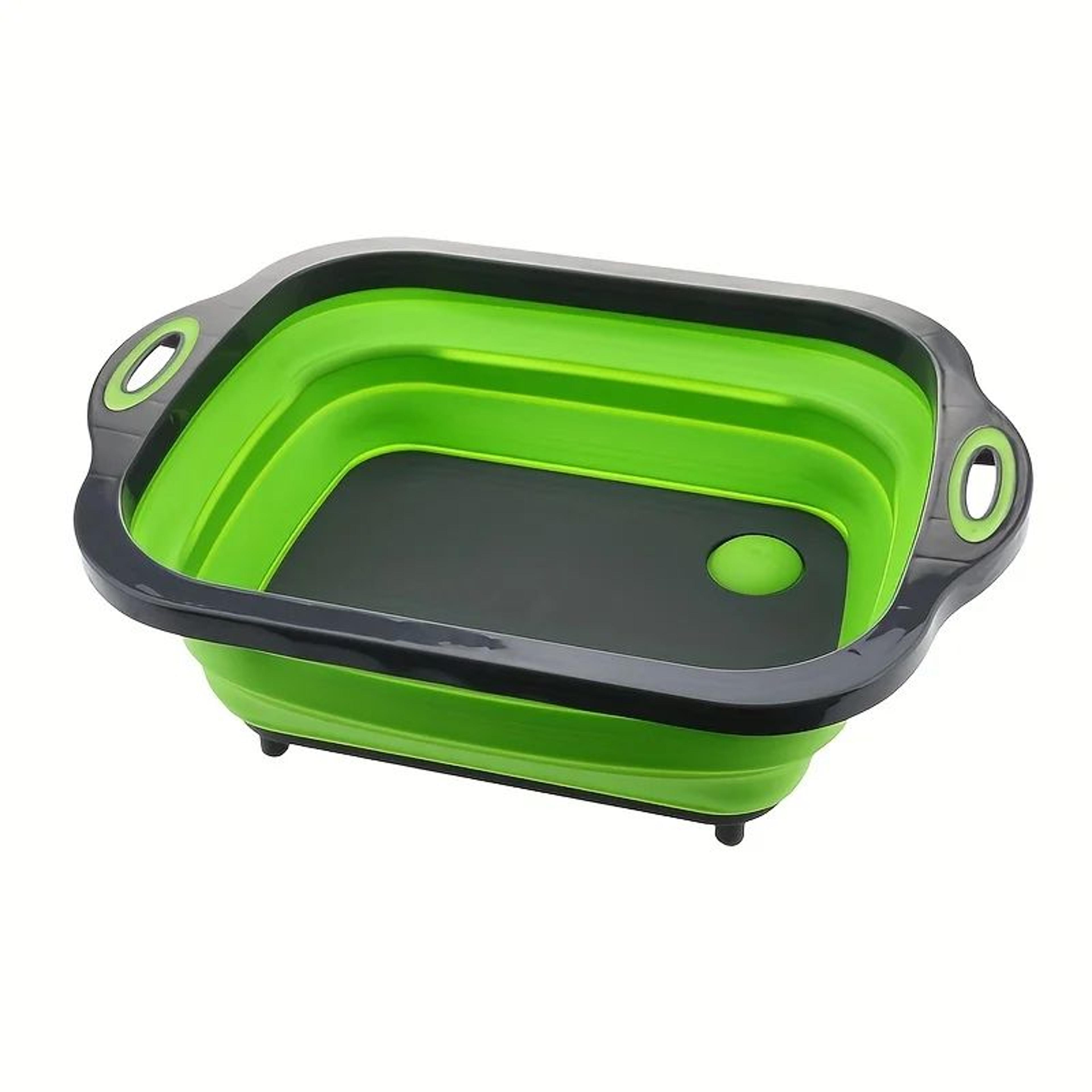 Portable Folding Wash Basin With Built In Storage For Camping Travel And Home 6