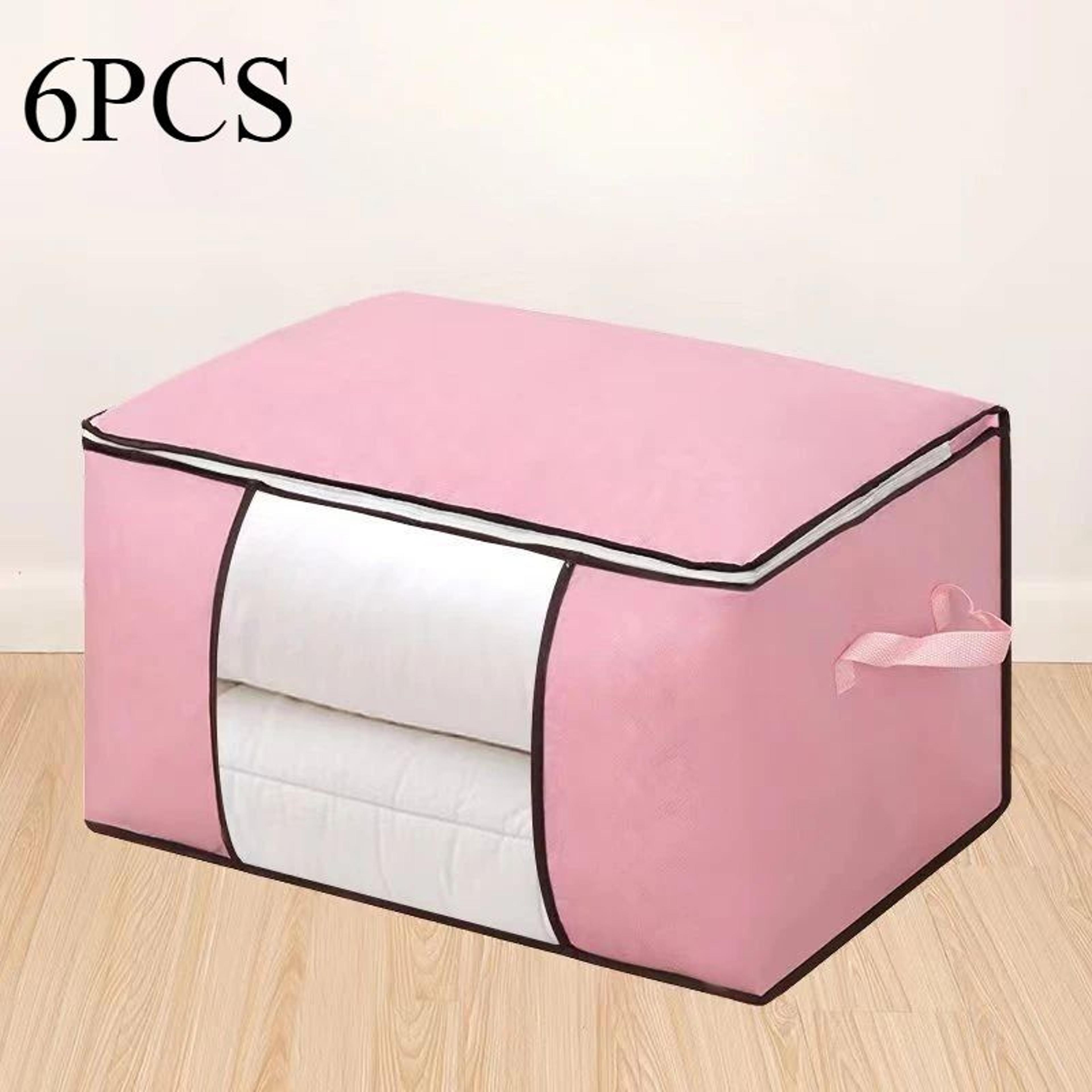 6 Pack Large Storage Bags With Zipper Foldable Clothes Storage Organizer 11
