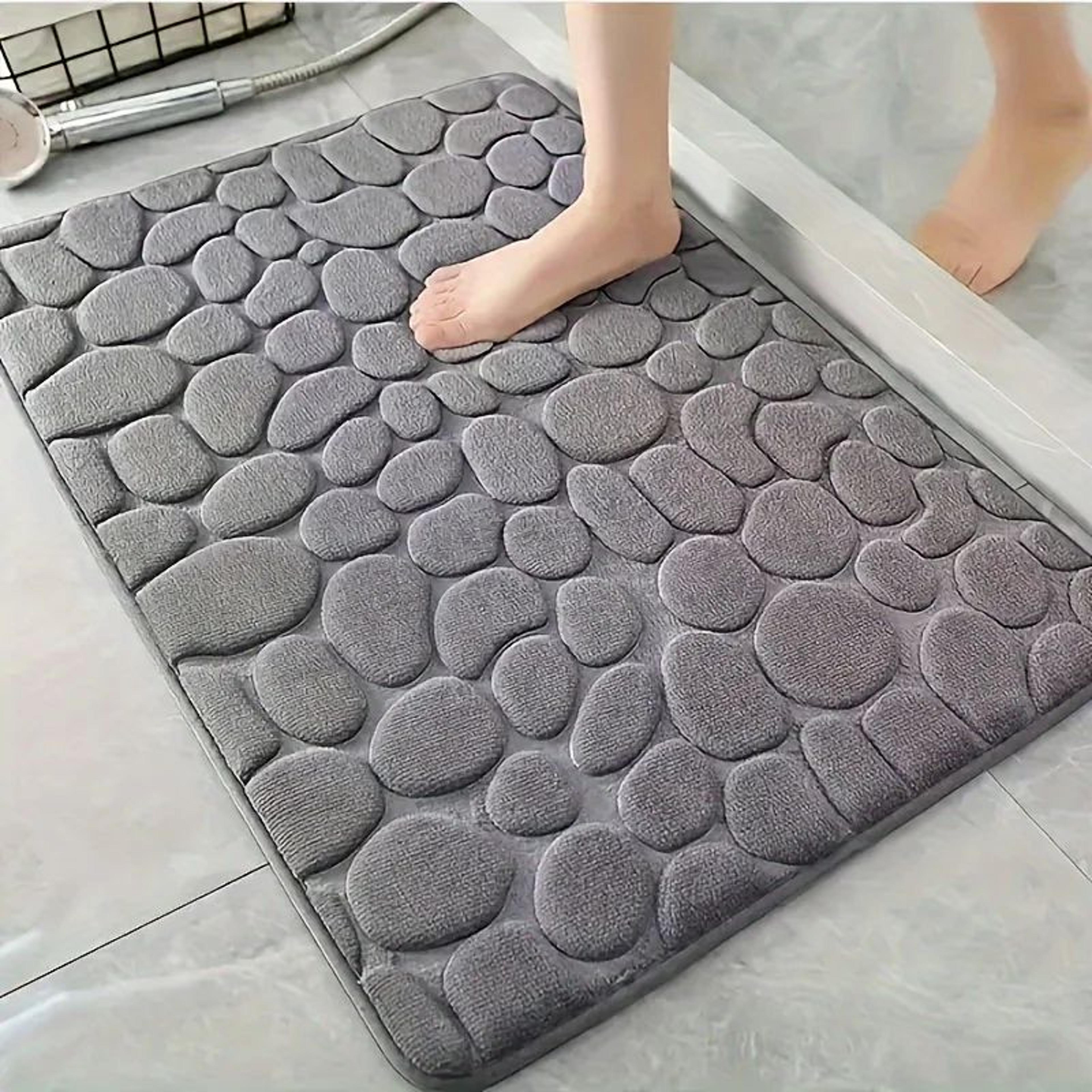 Coral Velvet Bathroom Mat Non Slip Rug 1