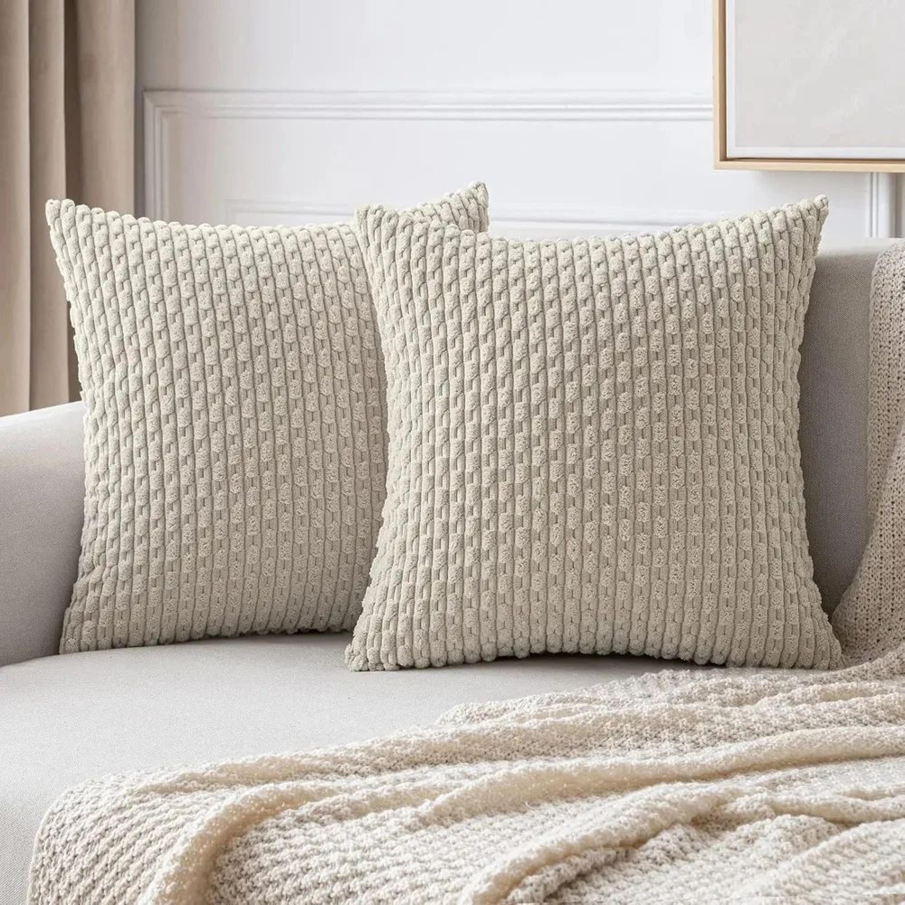 Boho Striped Throw Pillow 4