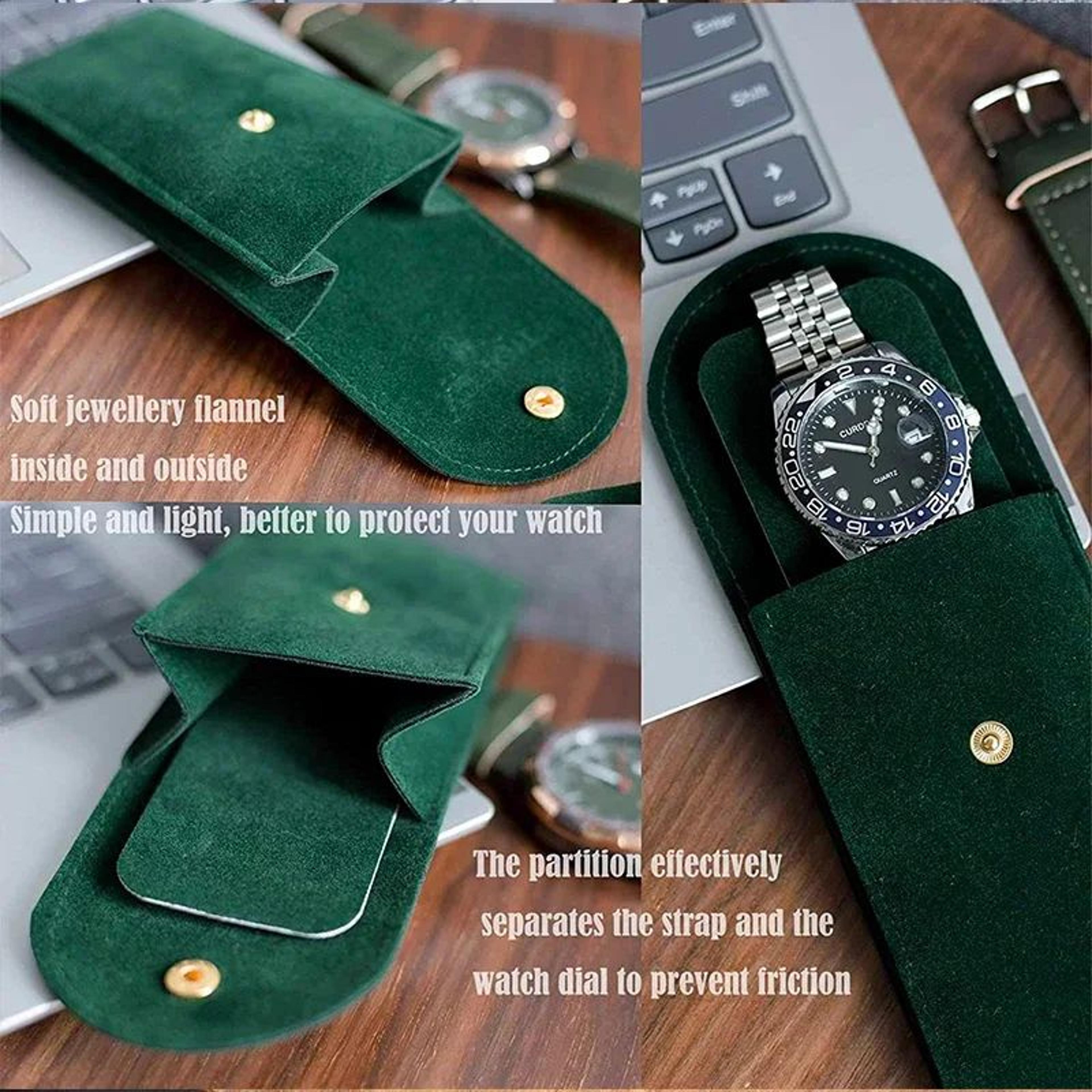 Portable Watch Travel Case Protective Watch Storage Bag 3