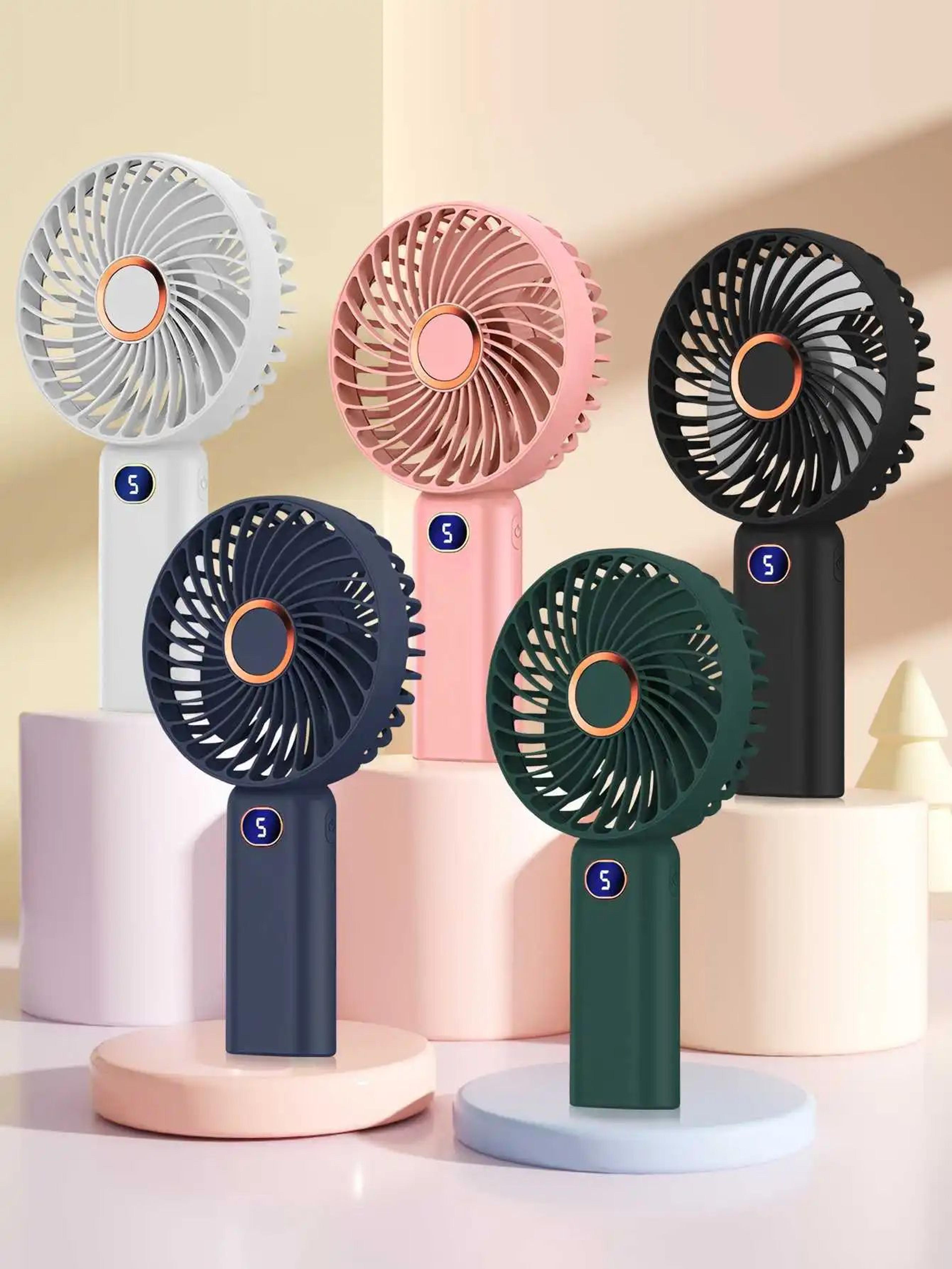 portable handheld fan usb rechargeable mini fan with digital display