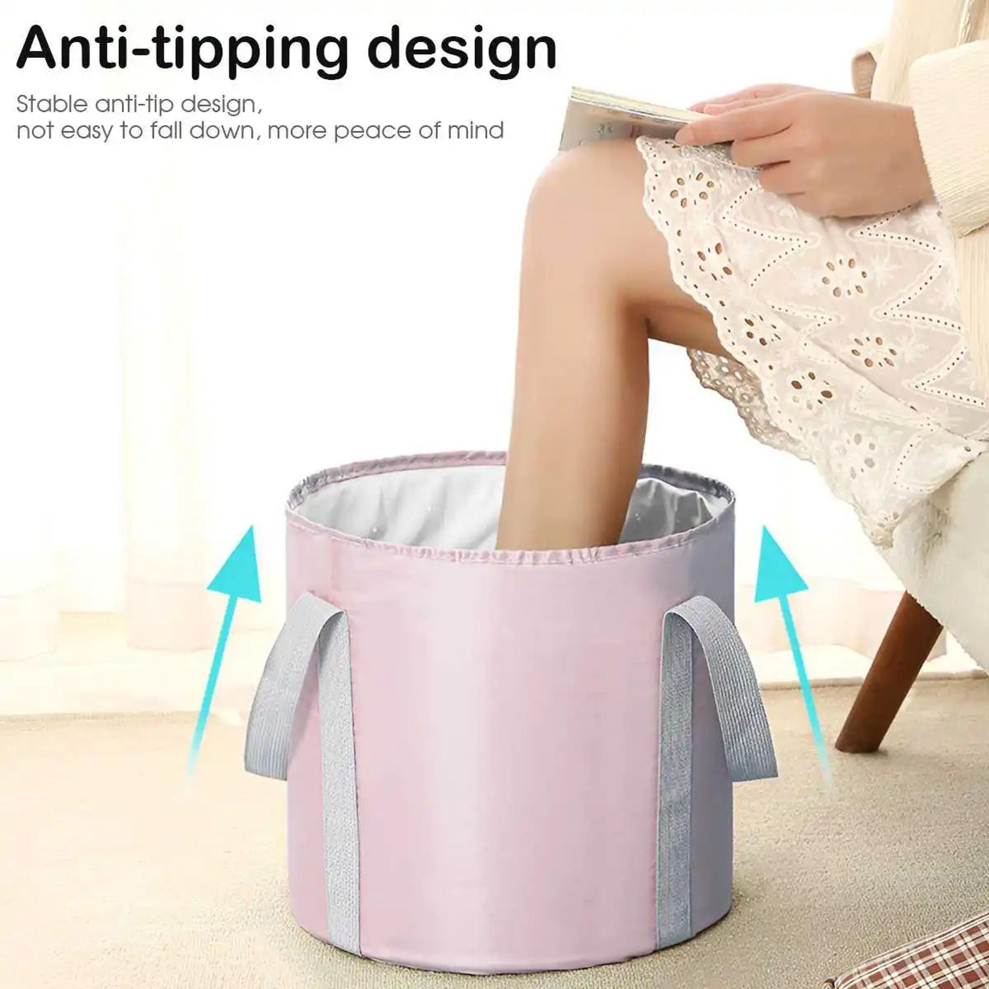 Portable Foldable Foot Bath Basin Heat Retaining Soaking Tub 1
