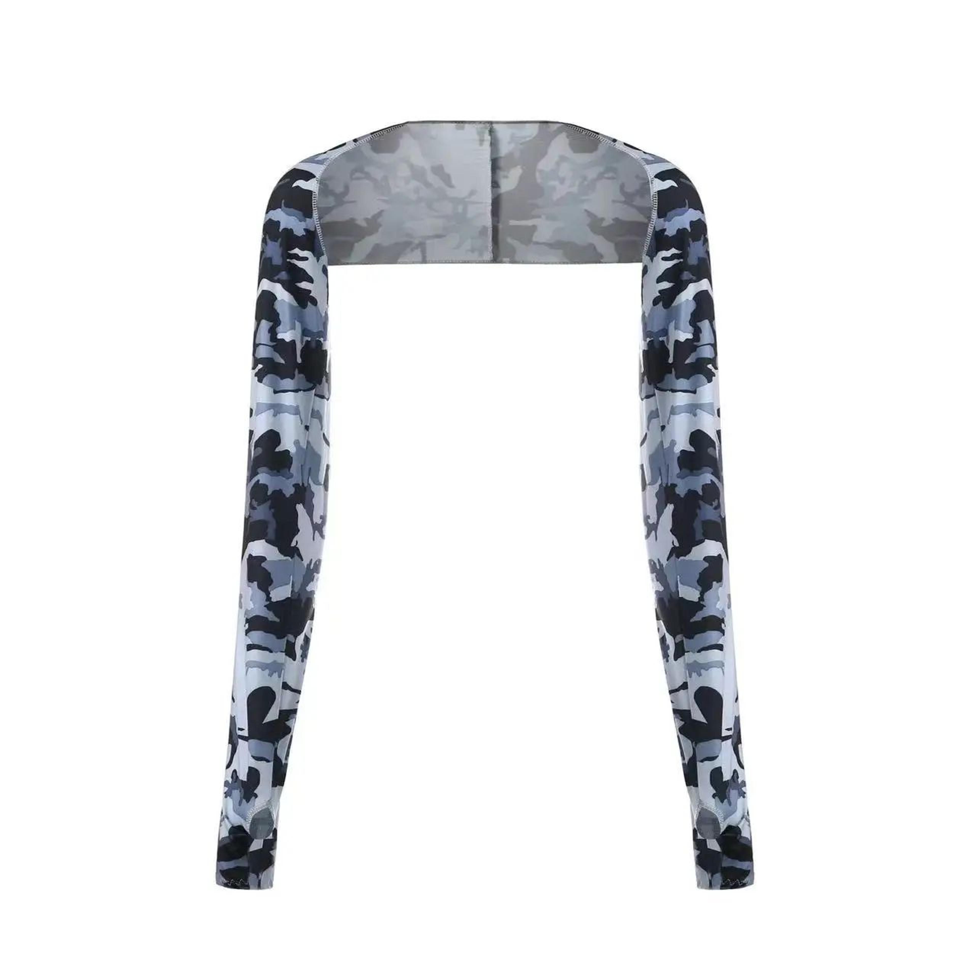 Ice Silk Sun Protection Arm Sleeves With Shawl Design 15