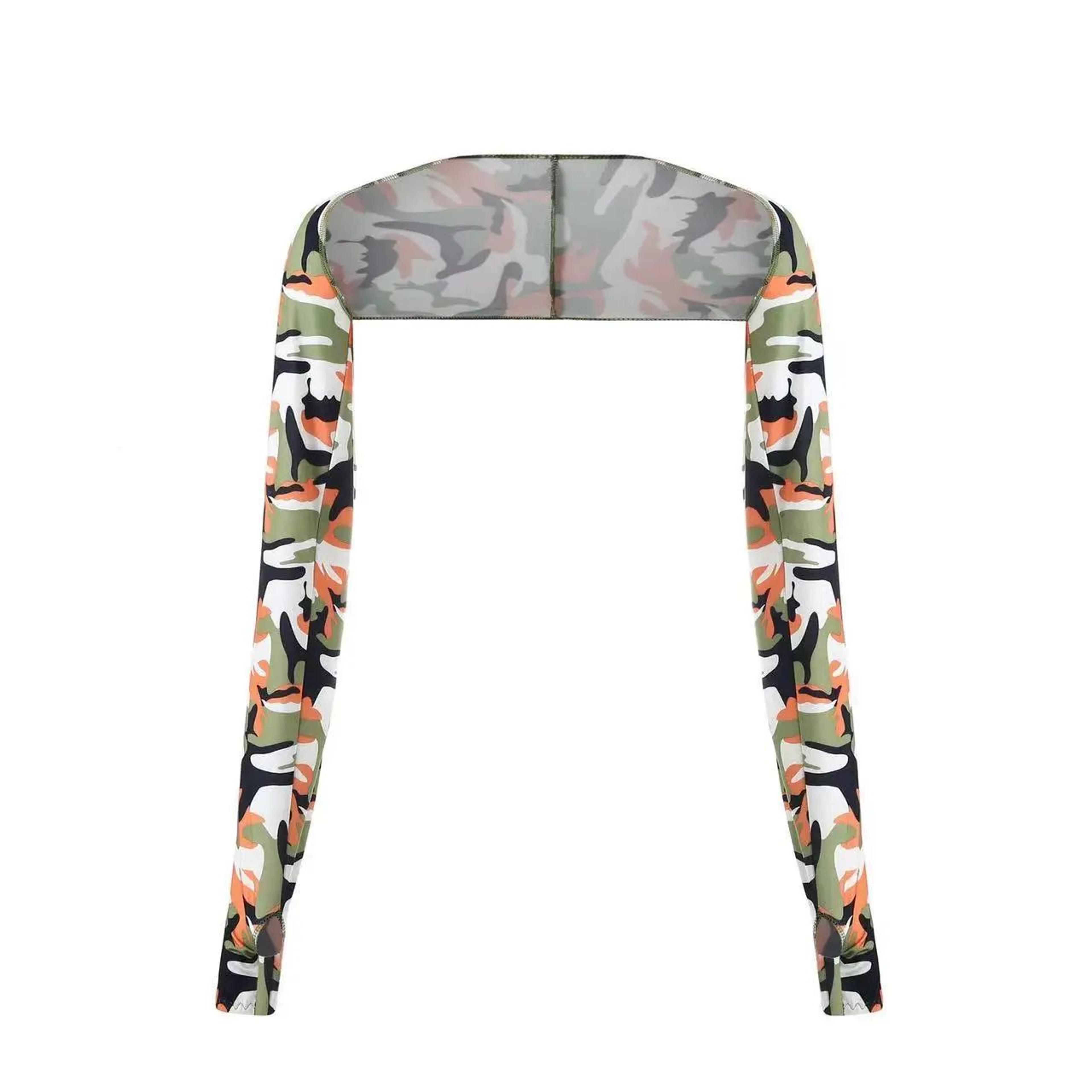 Ice Silk Sun Protection Arm Sleeves With Shawl Design 16