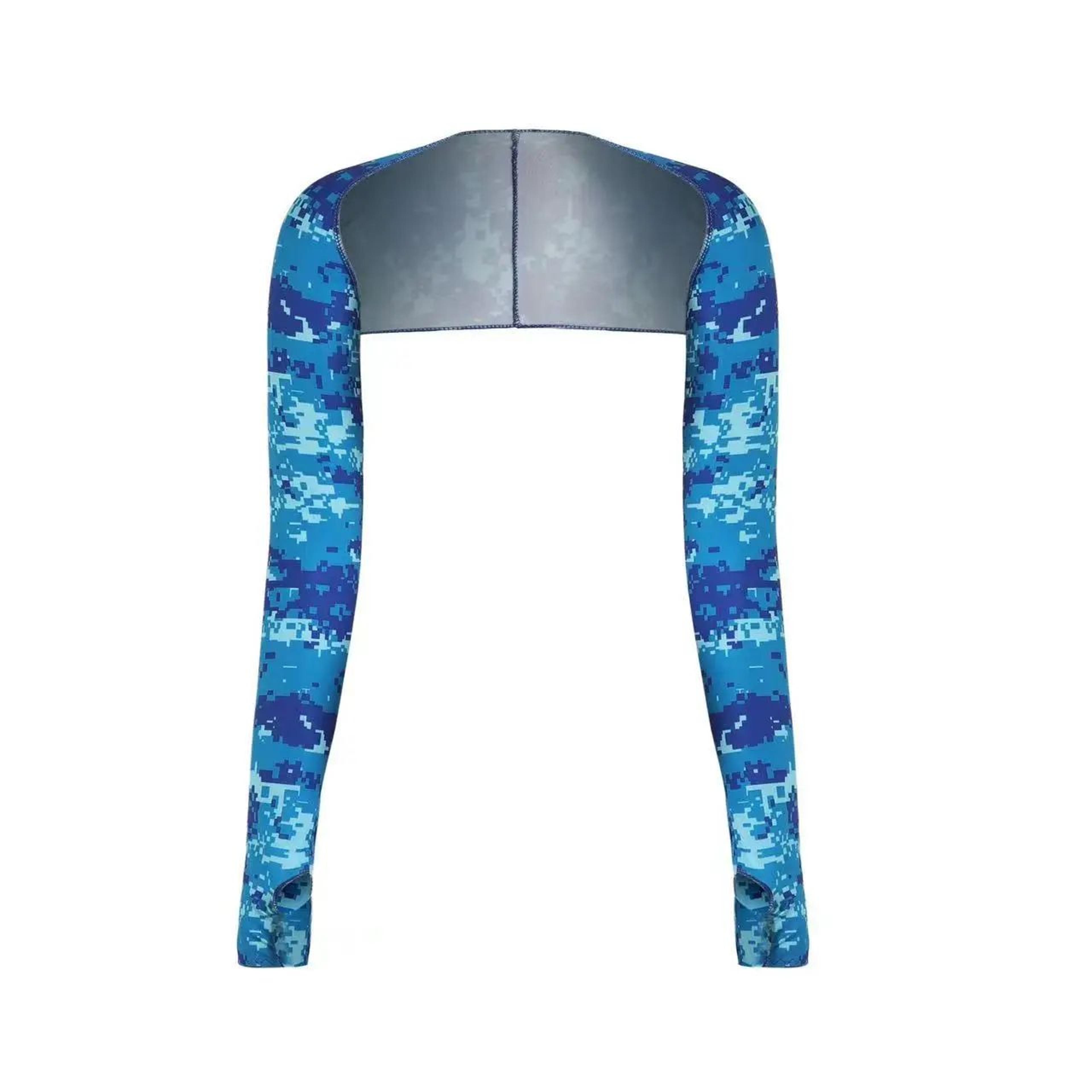 Ice Silk Sun Protection Arm Sleeves With Shawl Design 13