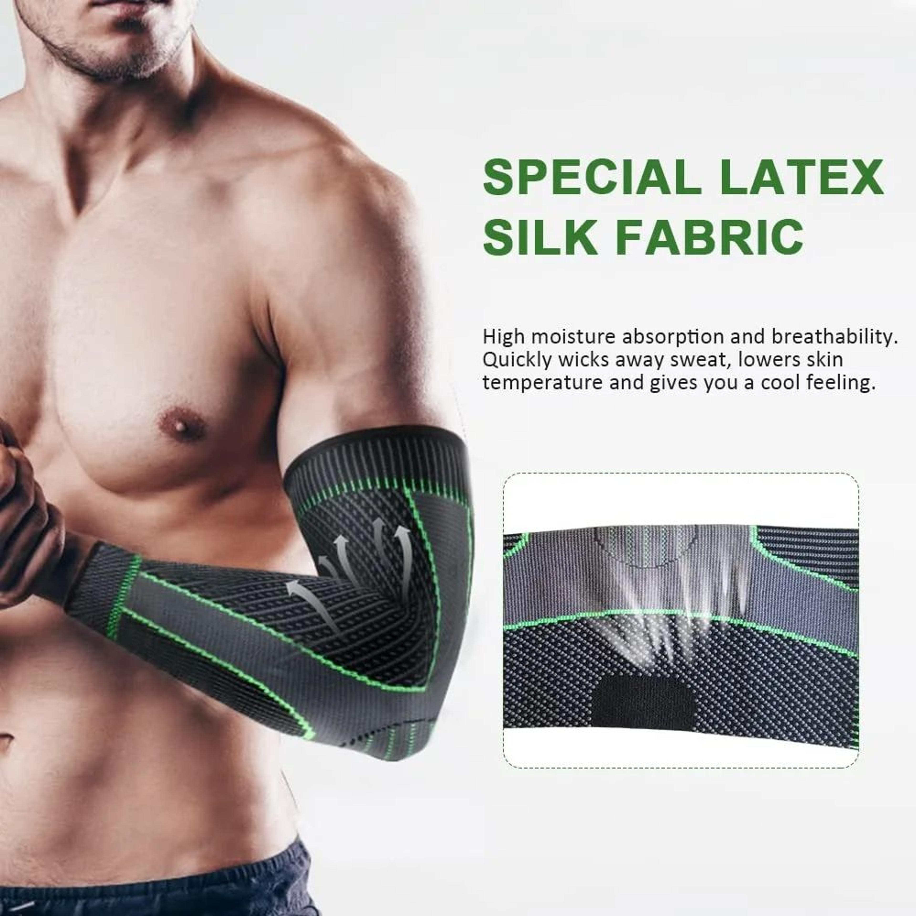 Compression Elbow Sleeves For Tendonitis Tennis Elbow Support 2 Pack 3