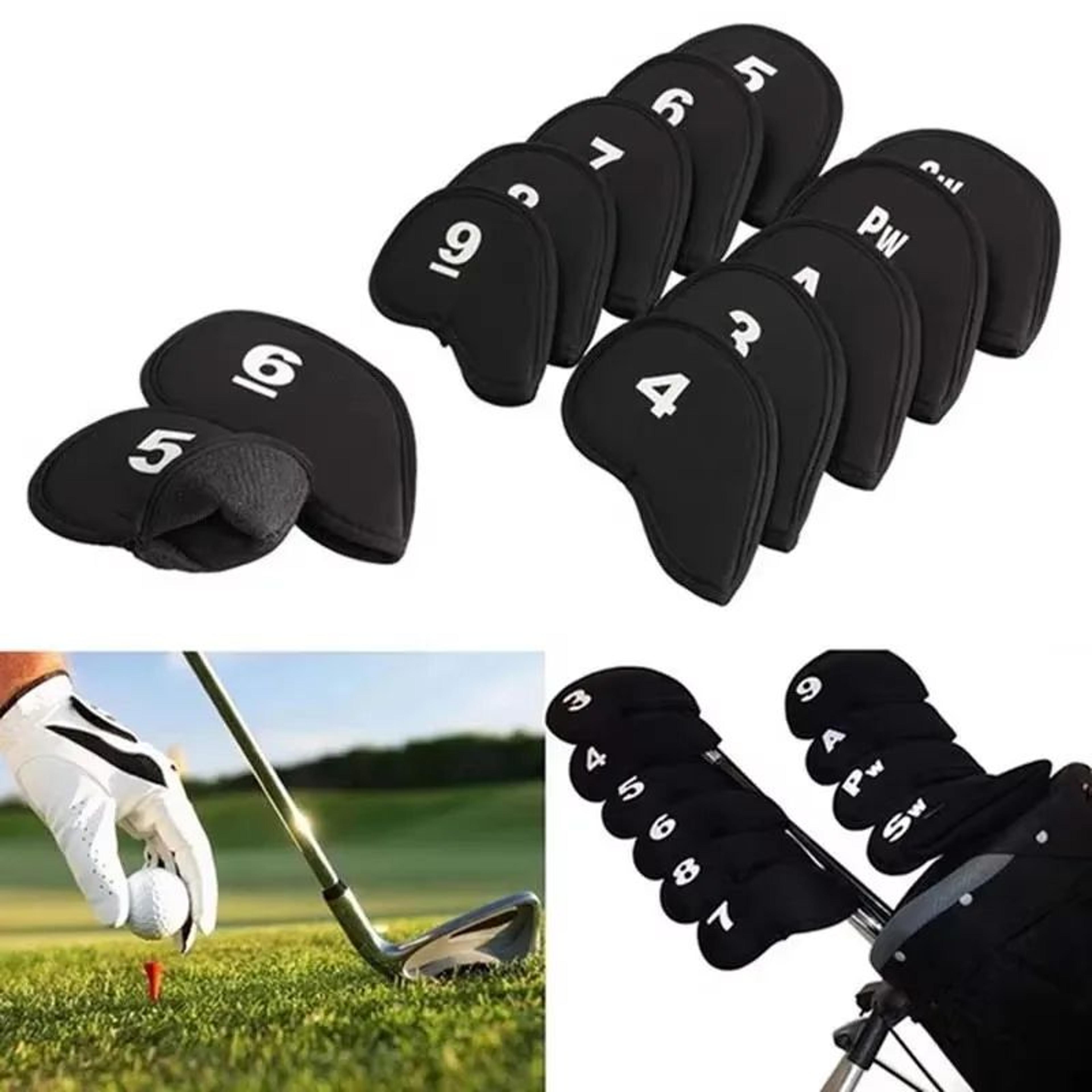 golf iron head covers set protective golf club covers 10 piece