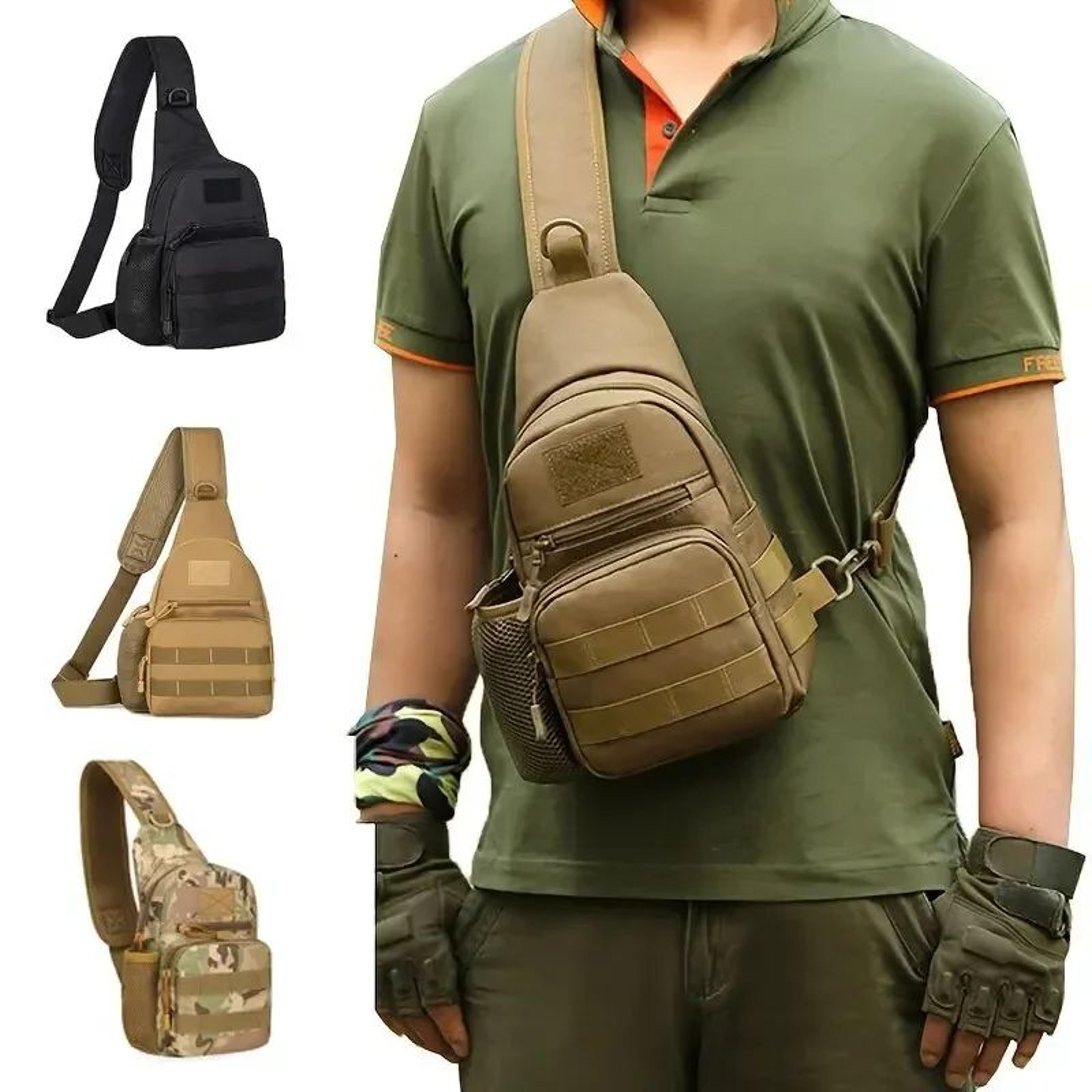 outdoor chest sling bag lightweight hiking shoulder backpack with molle design
