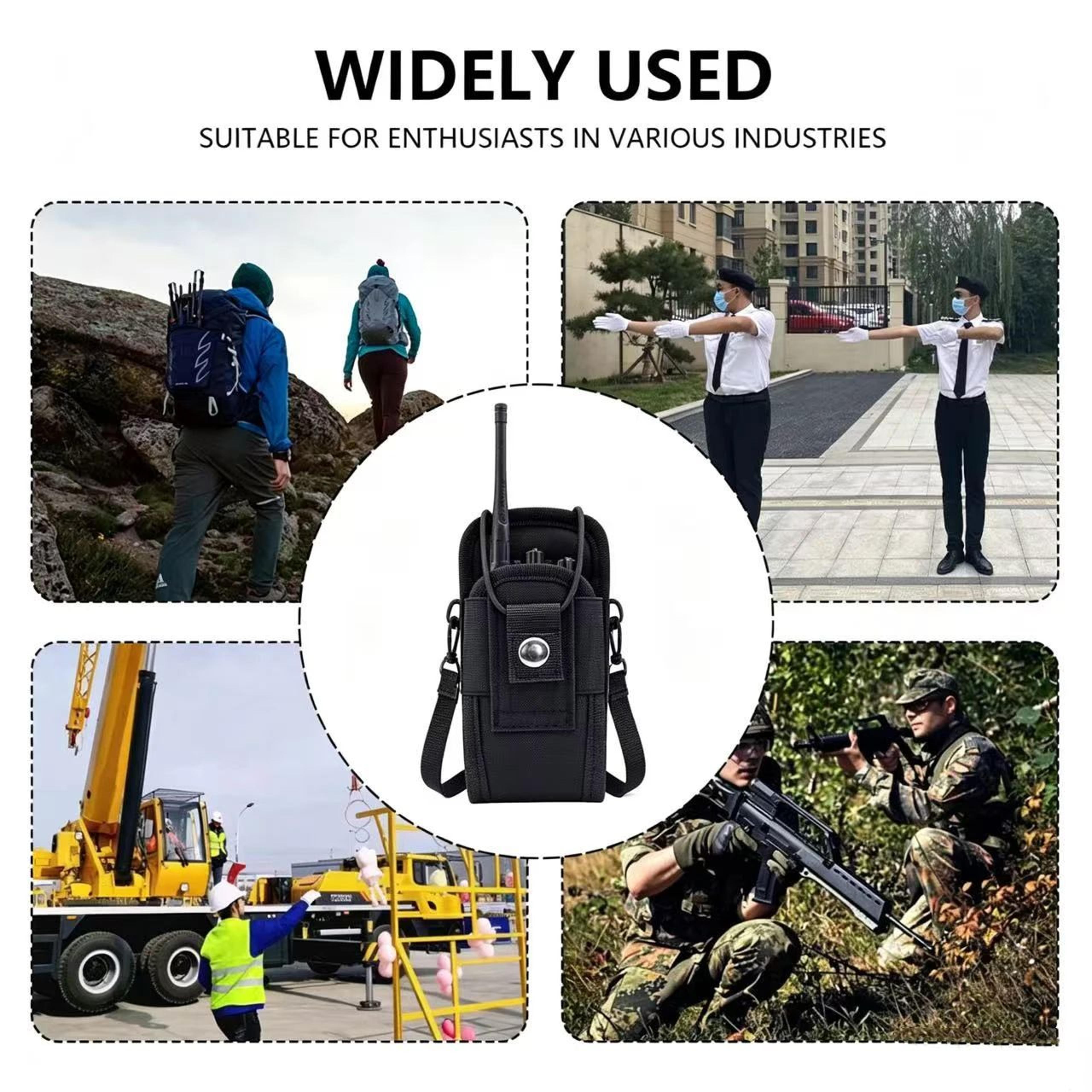 Portable Walkie Talkie Pouch MOLLE Radio Holder For Outdoor Work And Travel 1