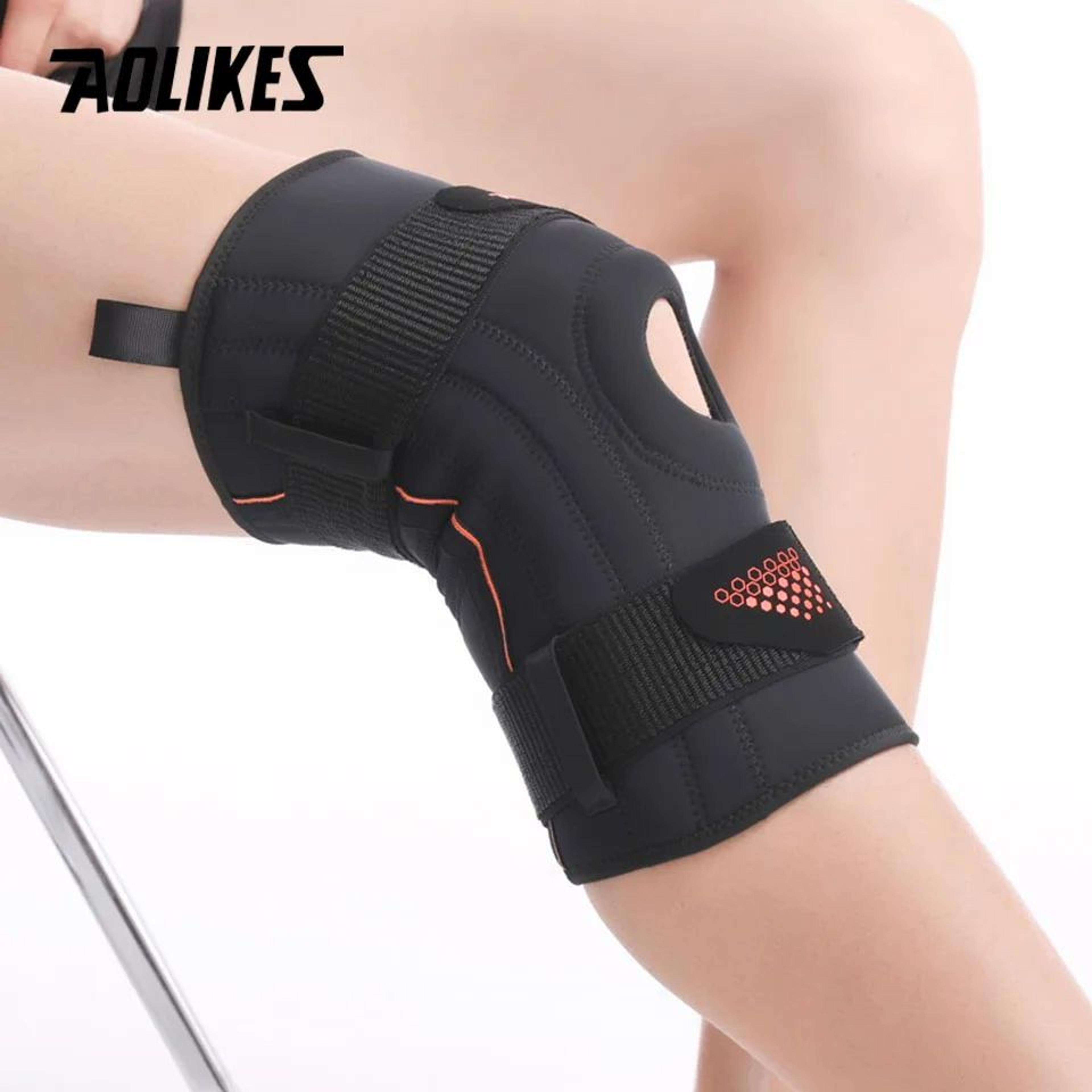 AOLIKES Knee Brace With Side Stabilizers And Gel Patella Support 3