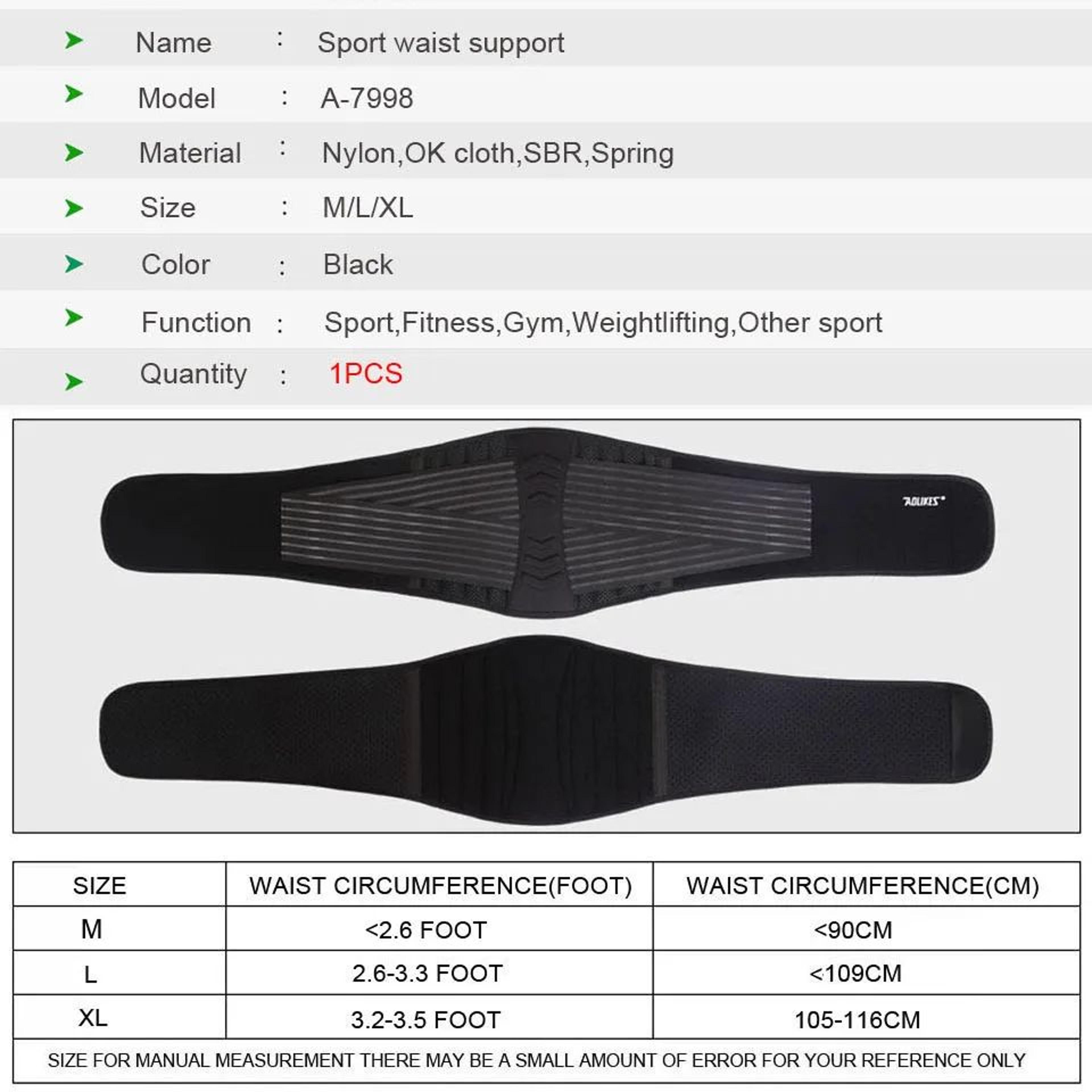 AOLIKES Adjustable Lumbar Support Belt Breathable Back Brace For Lower Back Support And Daily Comfo 1