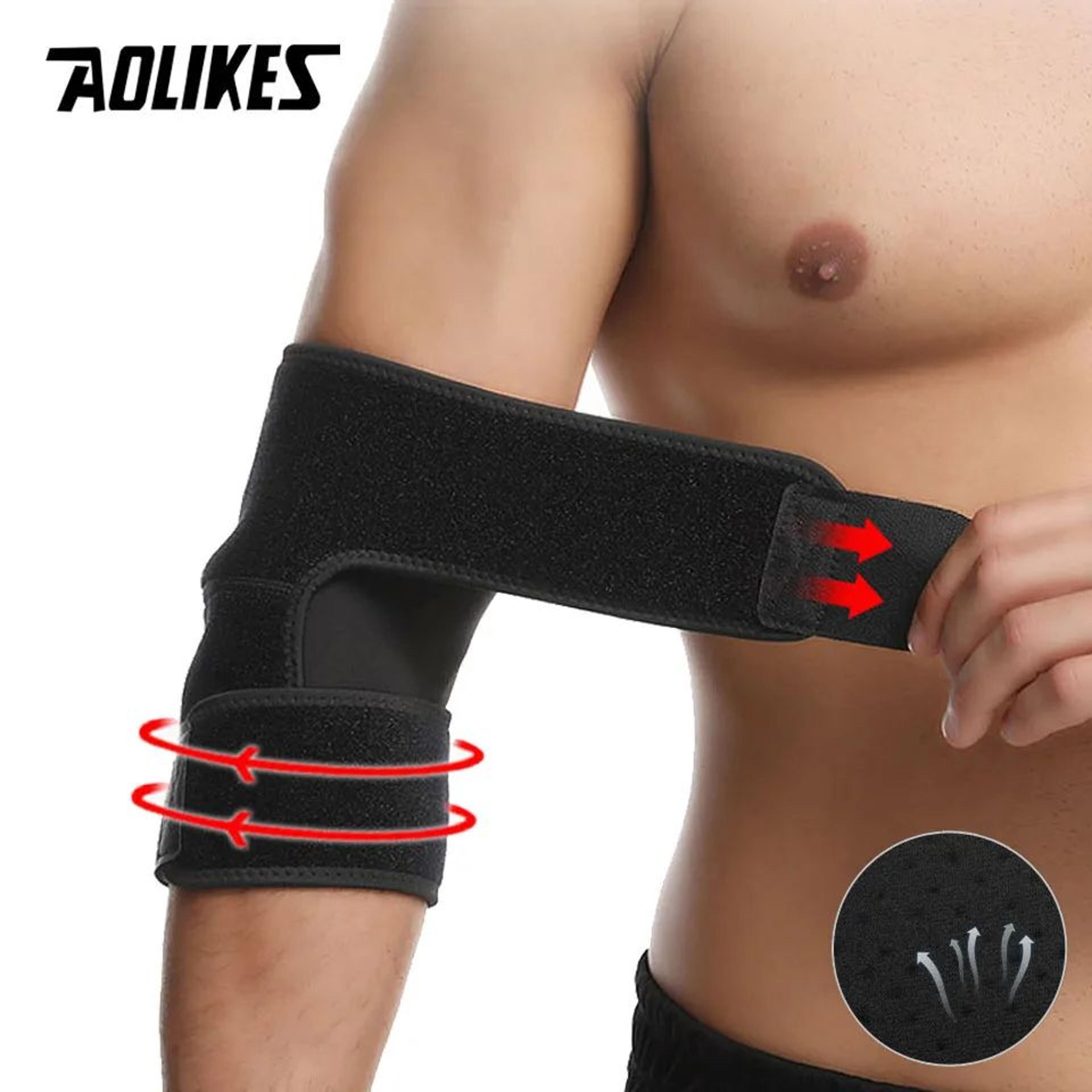 AOLIKES Adjustable Elbow Support Brace Elastic Elbow Wrap For Basketball Tennis Gym And Sports 1