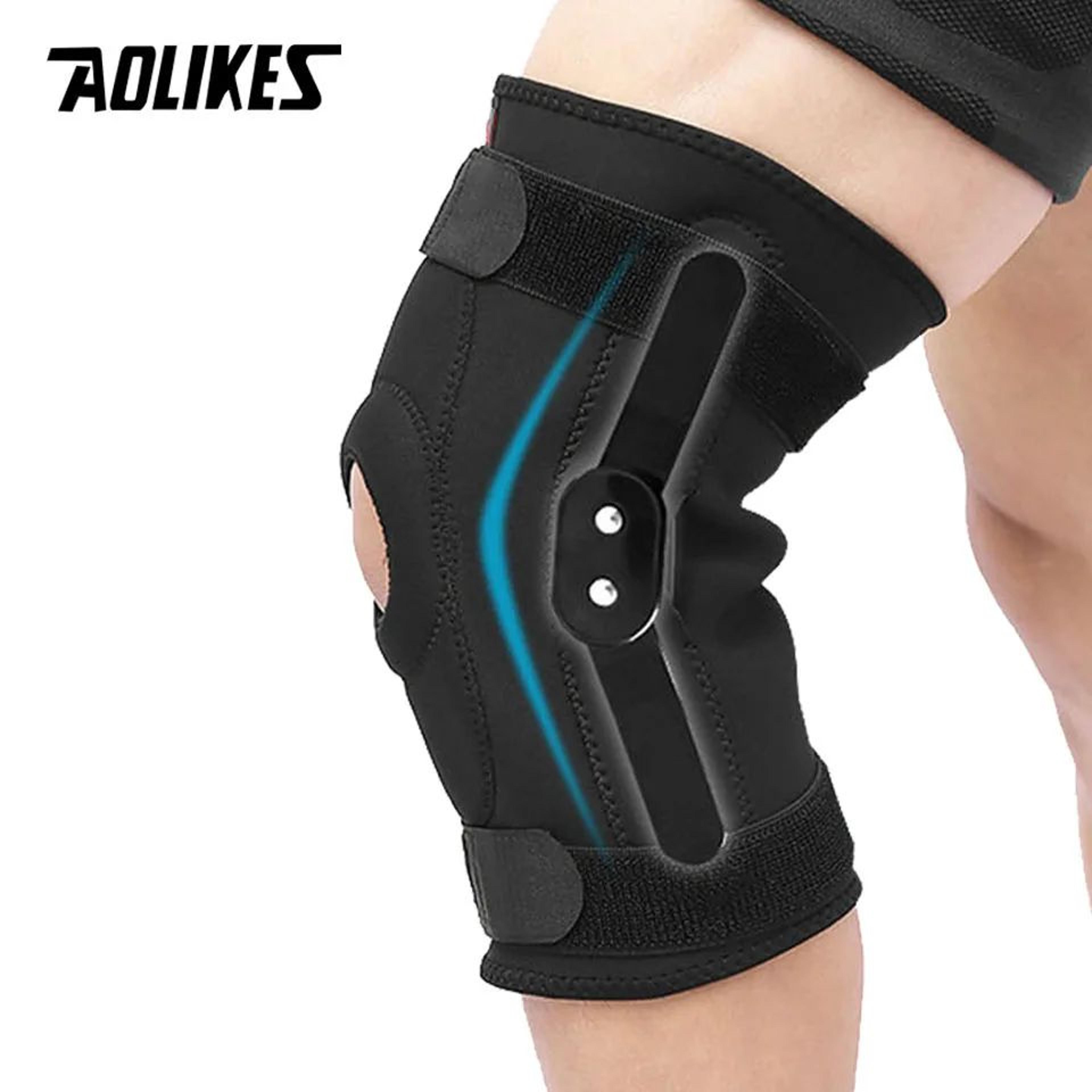 AOLIKES Knee Brace With Side Stabilizers Patella Knee Support For Sports Training Running And Every 5
