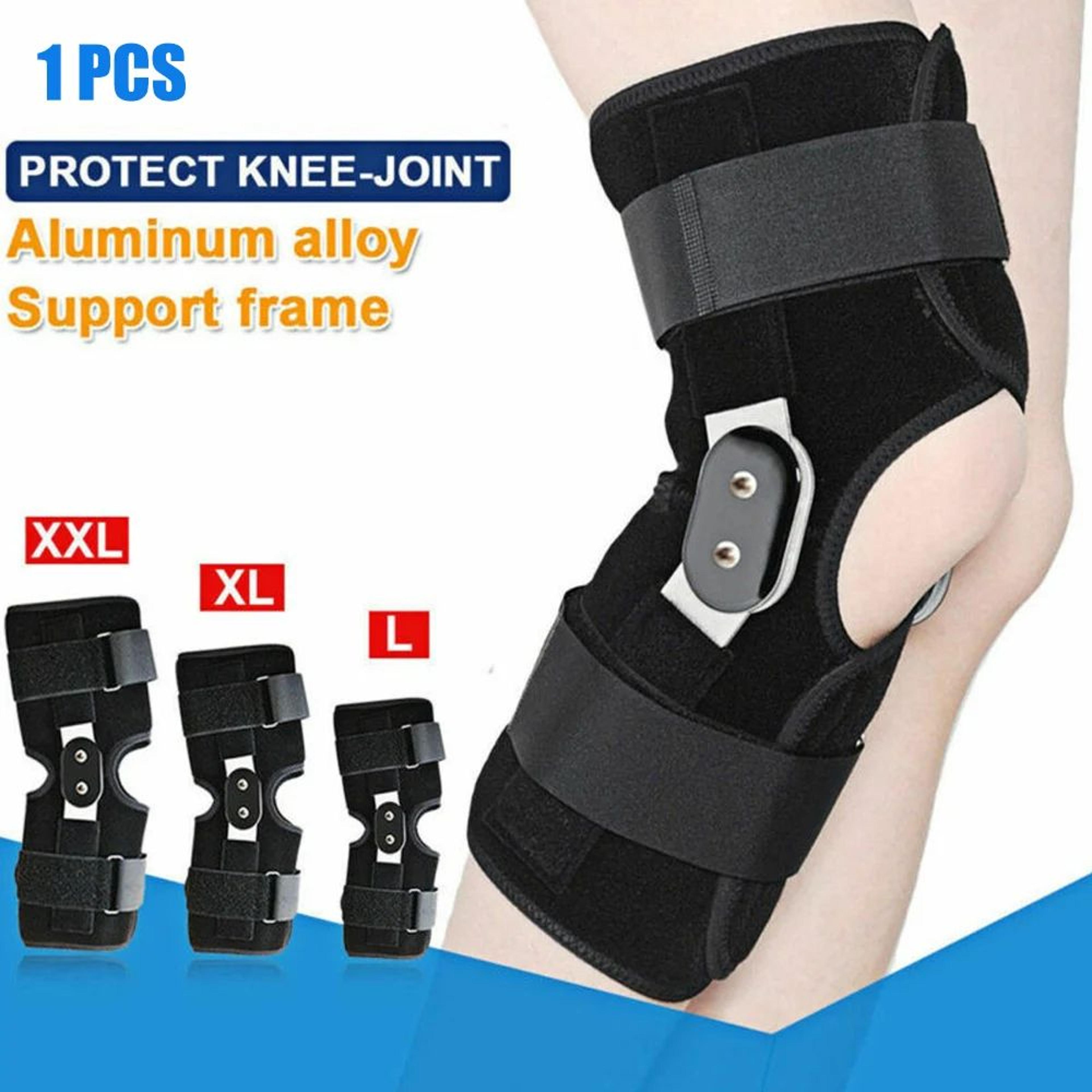 adjustable knee brace with side stabilizers and open patella support