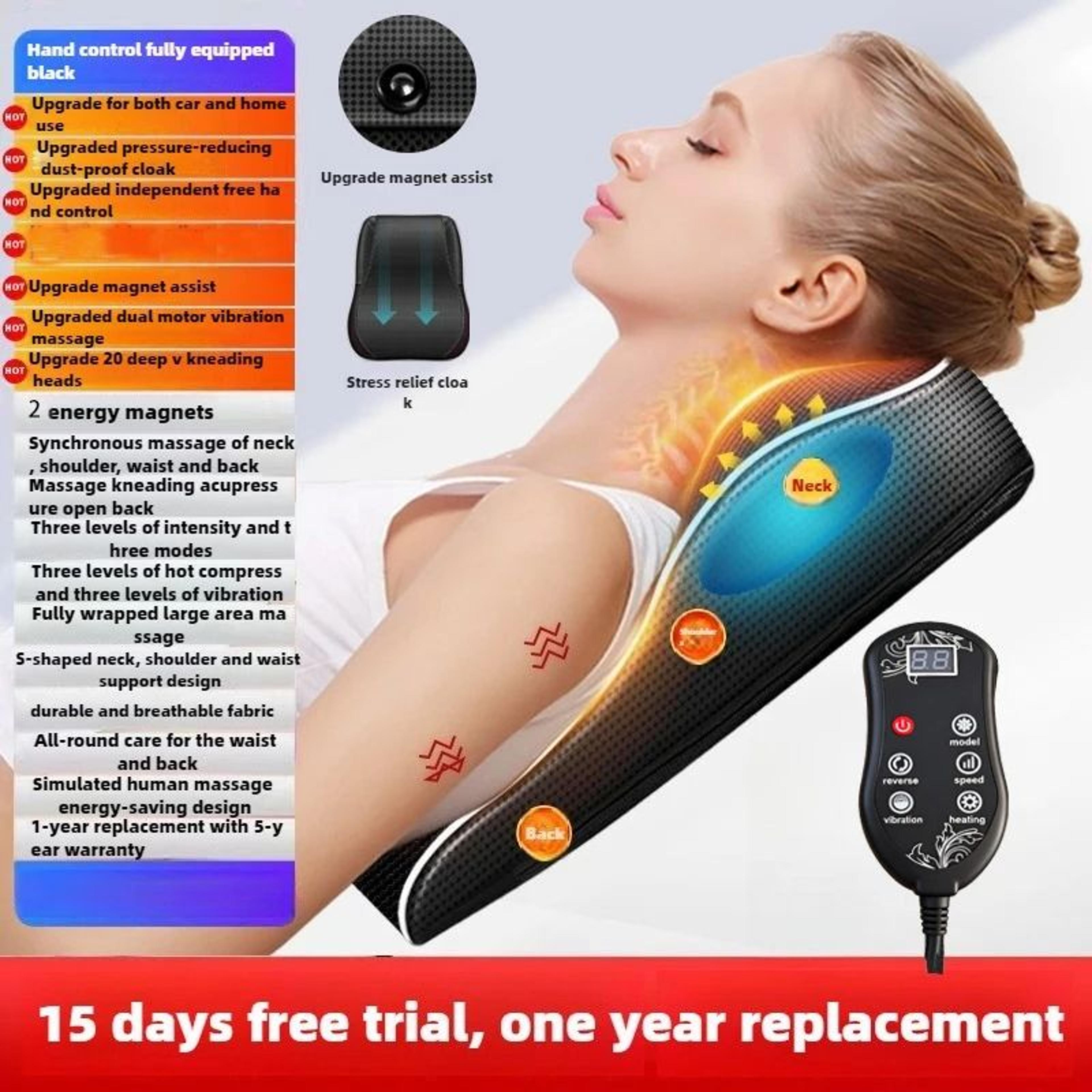 Electric Shiatsu Neck Massage Pillow With Heat And Vibration 10