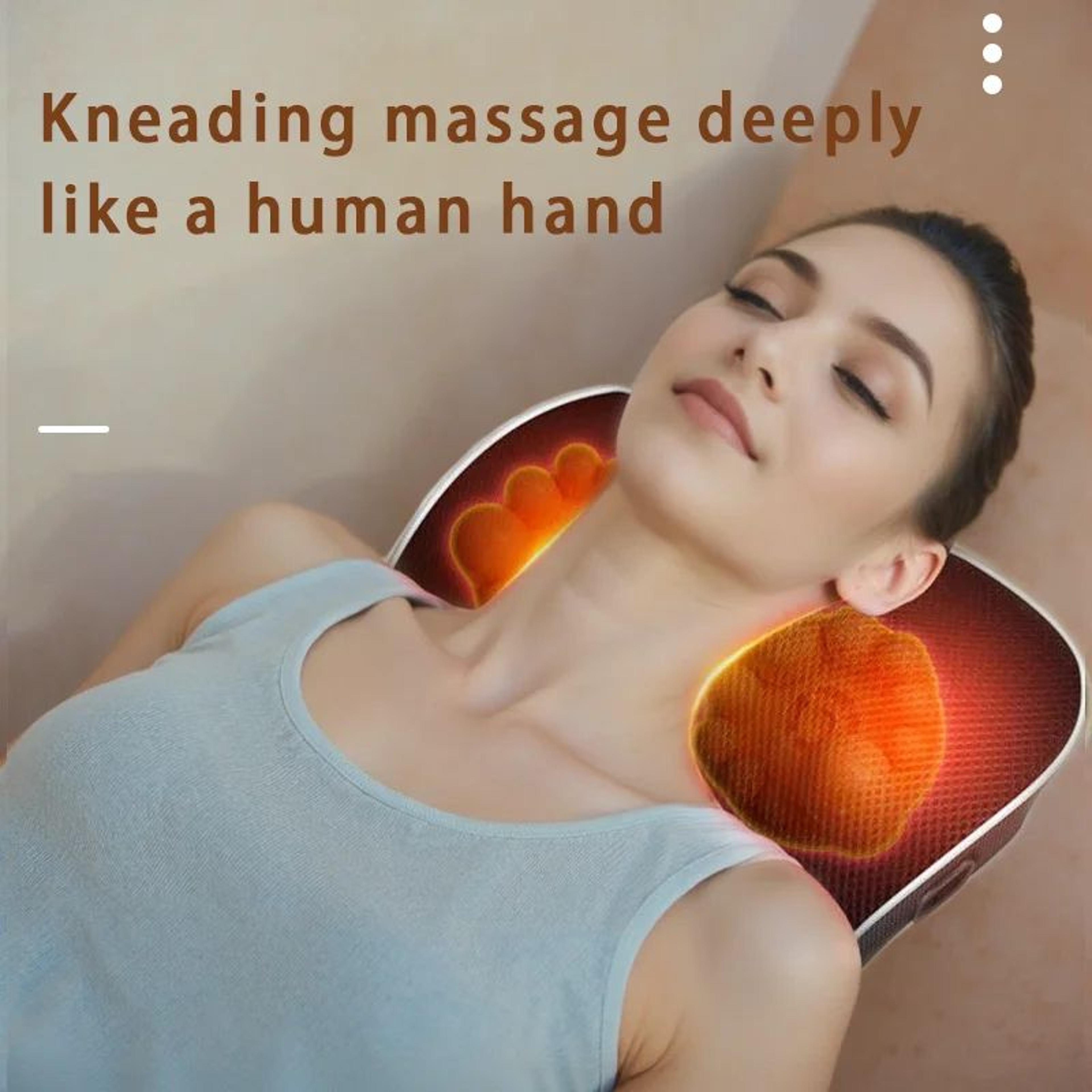 Electric Shiatsu Neck Massage Pillow With Heat And Vibration 5