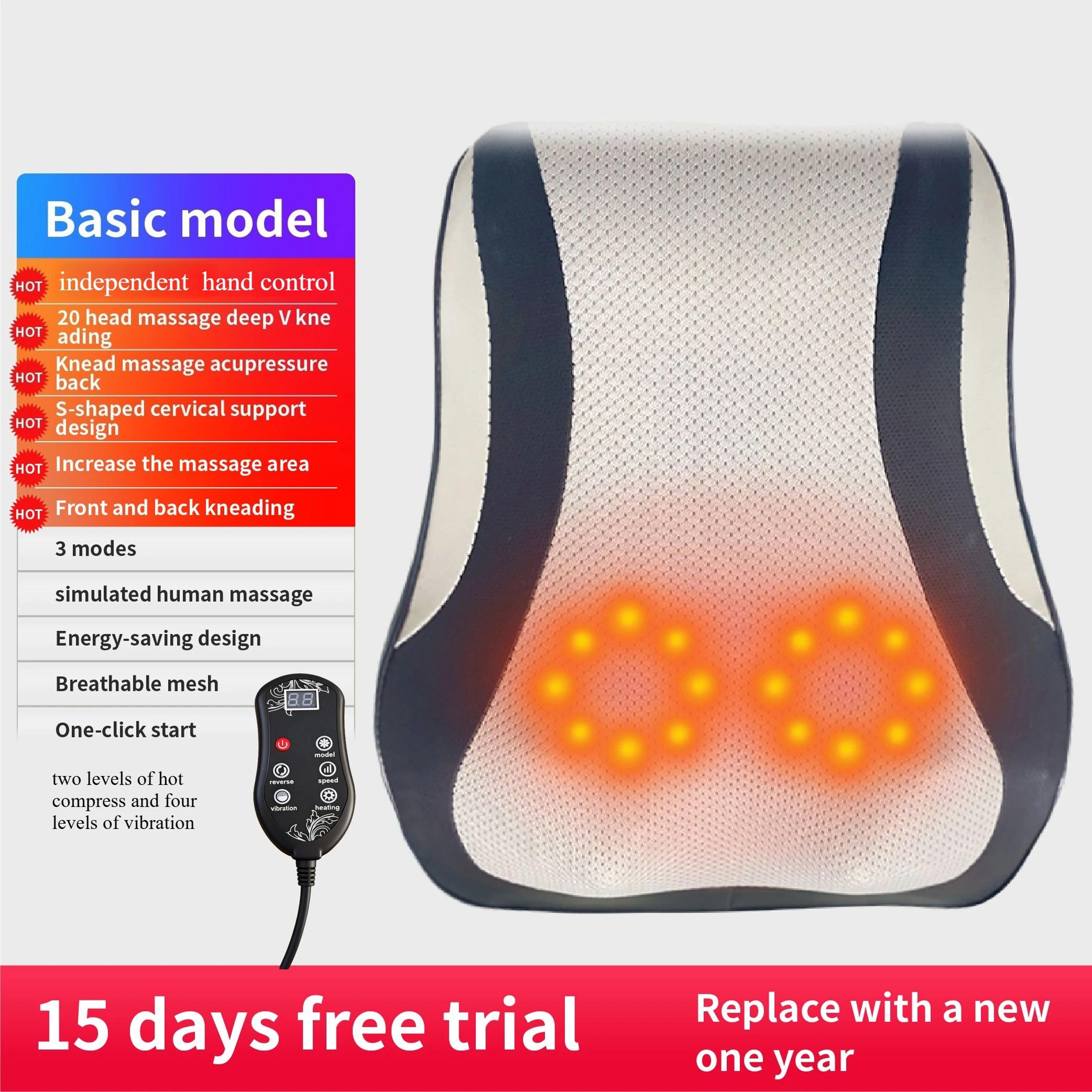 Electric Shiatsu Neck Massage Pillow With Heat And Vibration 8