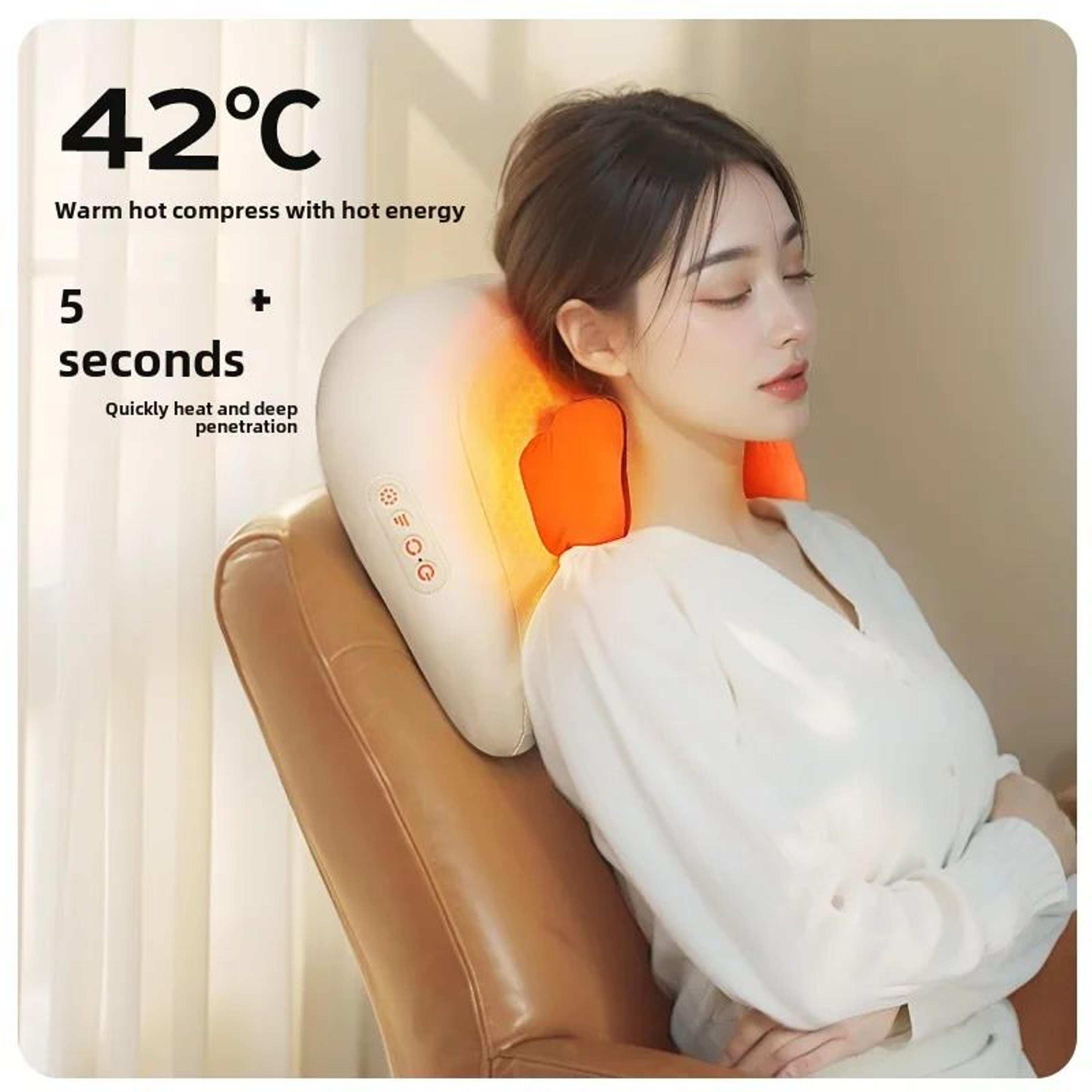 Wireless Shiatsu Neck And Shoulder Massage Pillow With Heat 3