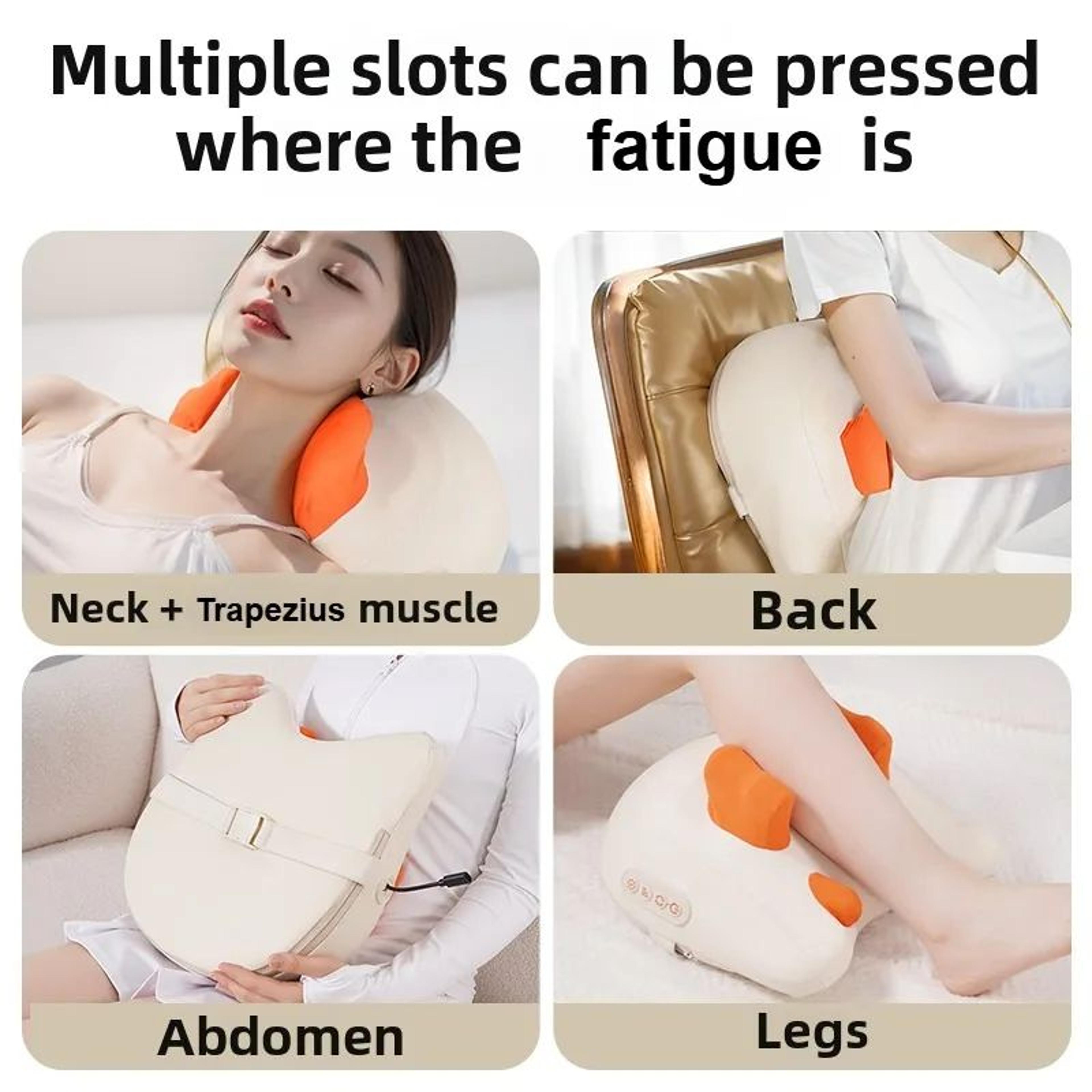 Wireless Shiatsu Neck And Shoulder Massage Pillow With Heat 4