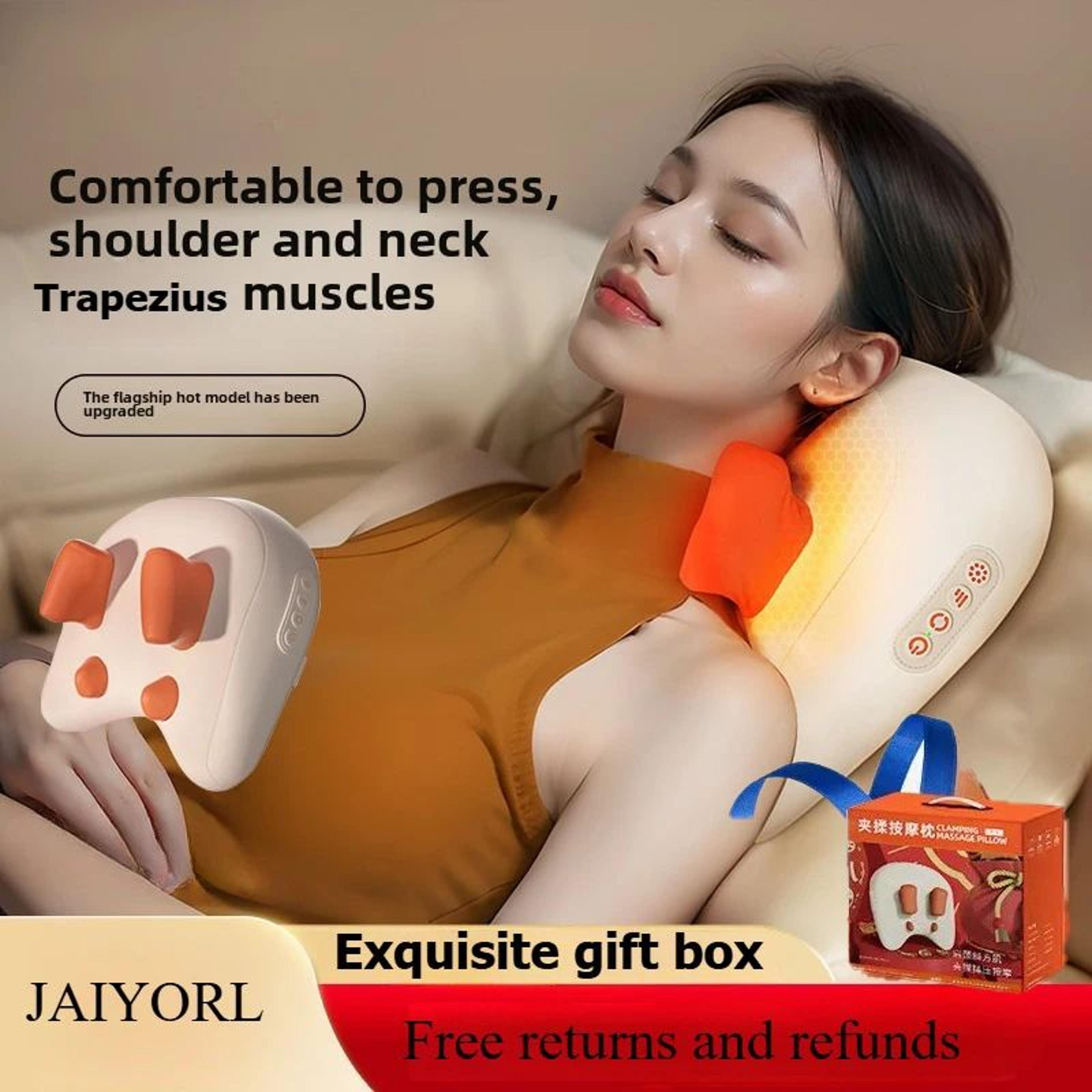 Wireless Shiatsu Neck And Shoulder Massage Pillow With Heat 6