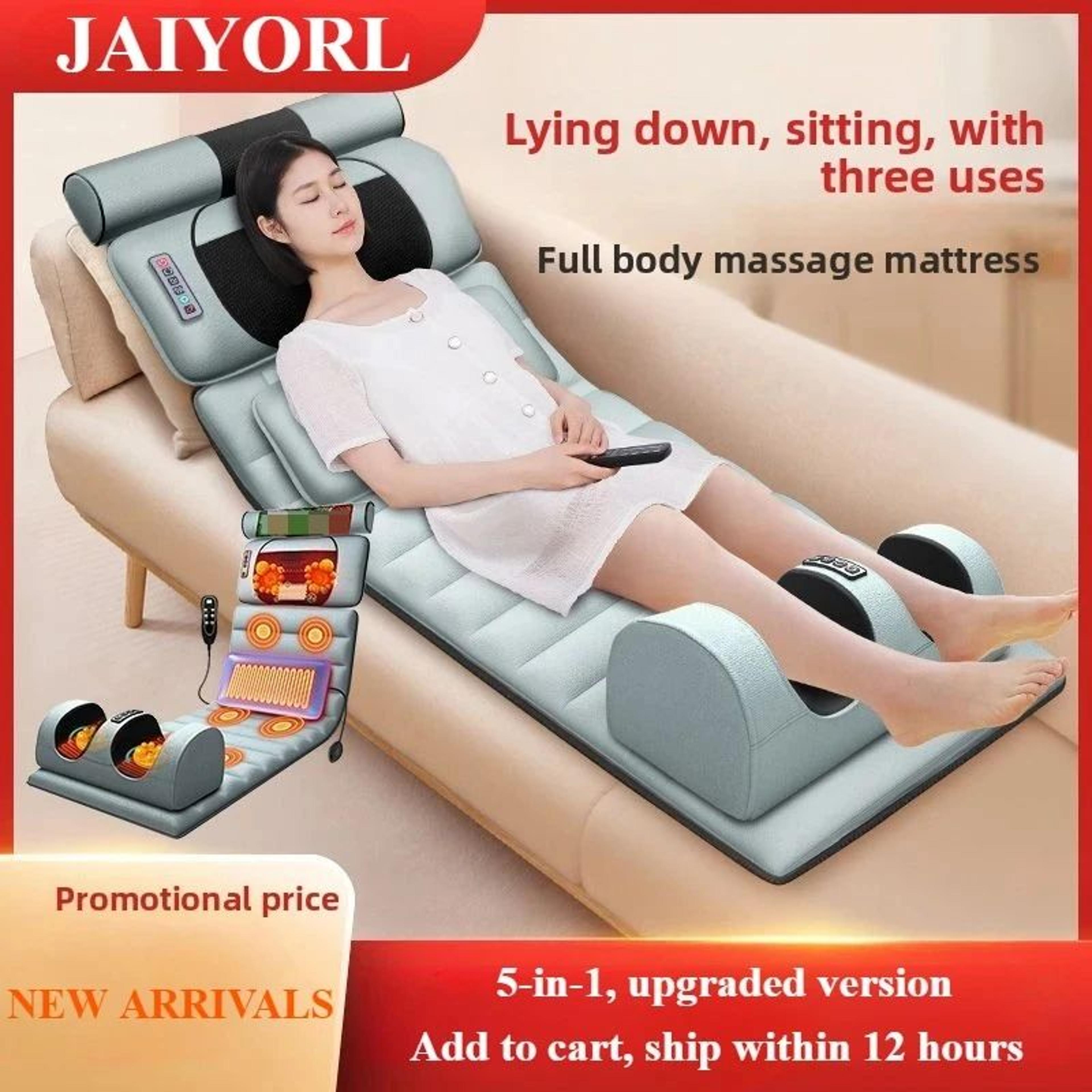electric full body massage mat with heat air compression and vibration