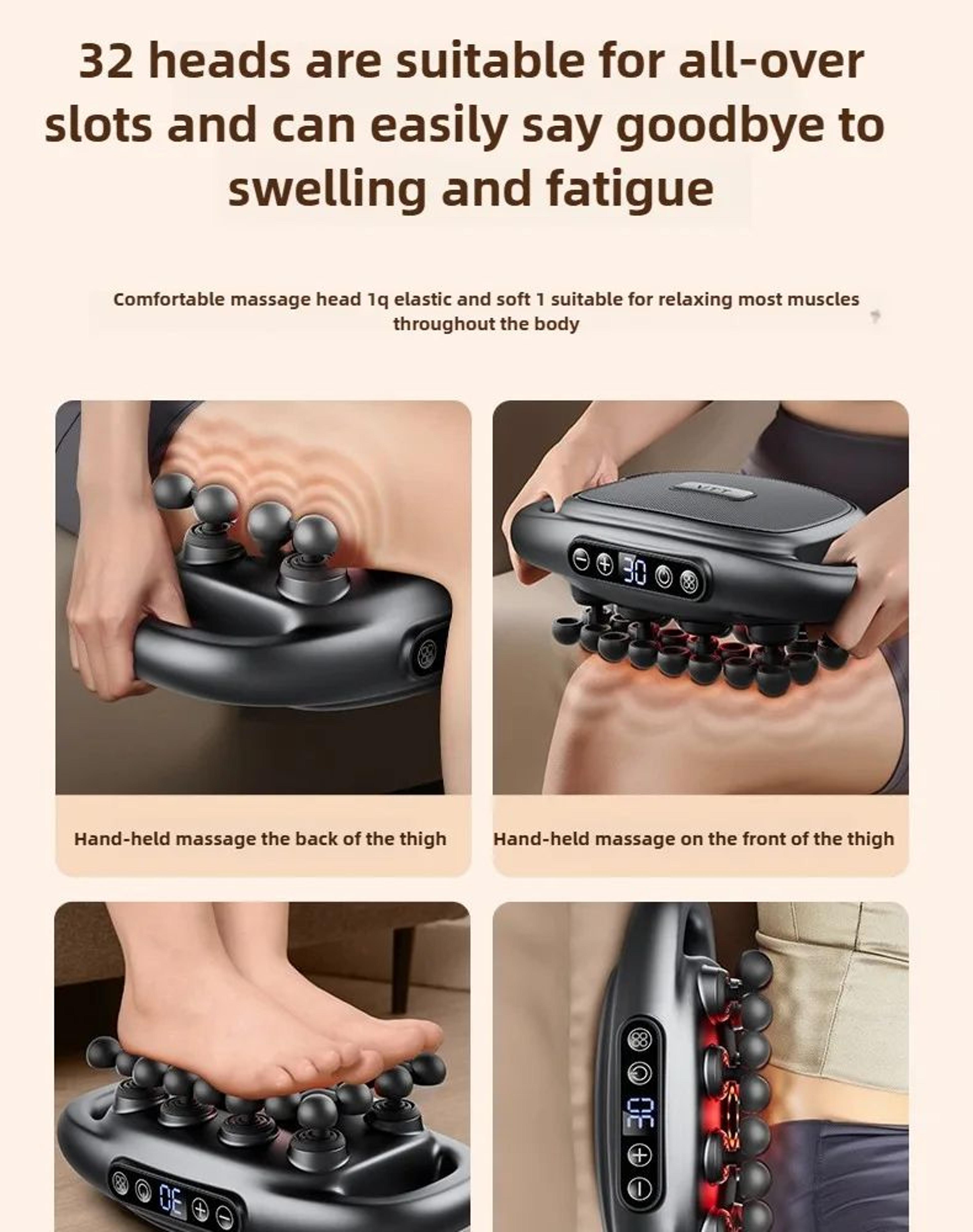 Deep Tissue Massage Gun With Red Light Therapy And 32 Massage Heads 4