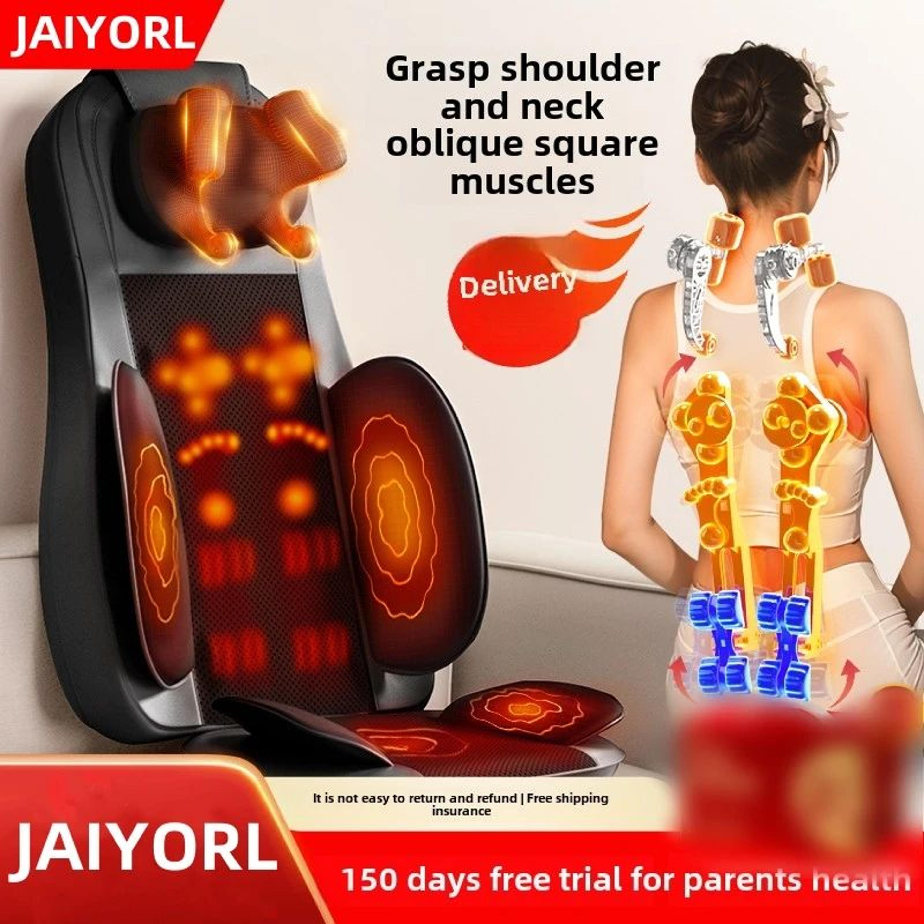 Electric Massage Chair Cushion With Shiatsu Neck Back And Waist Massage 9