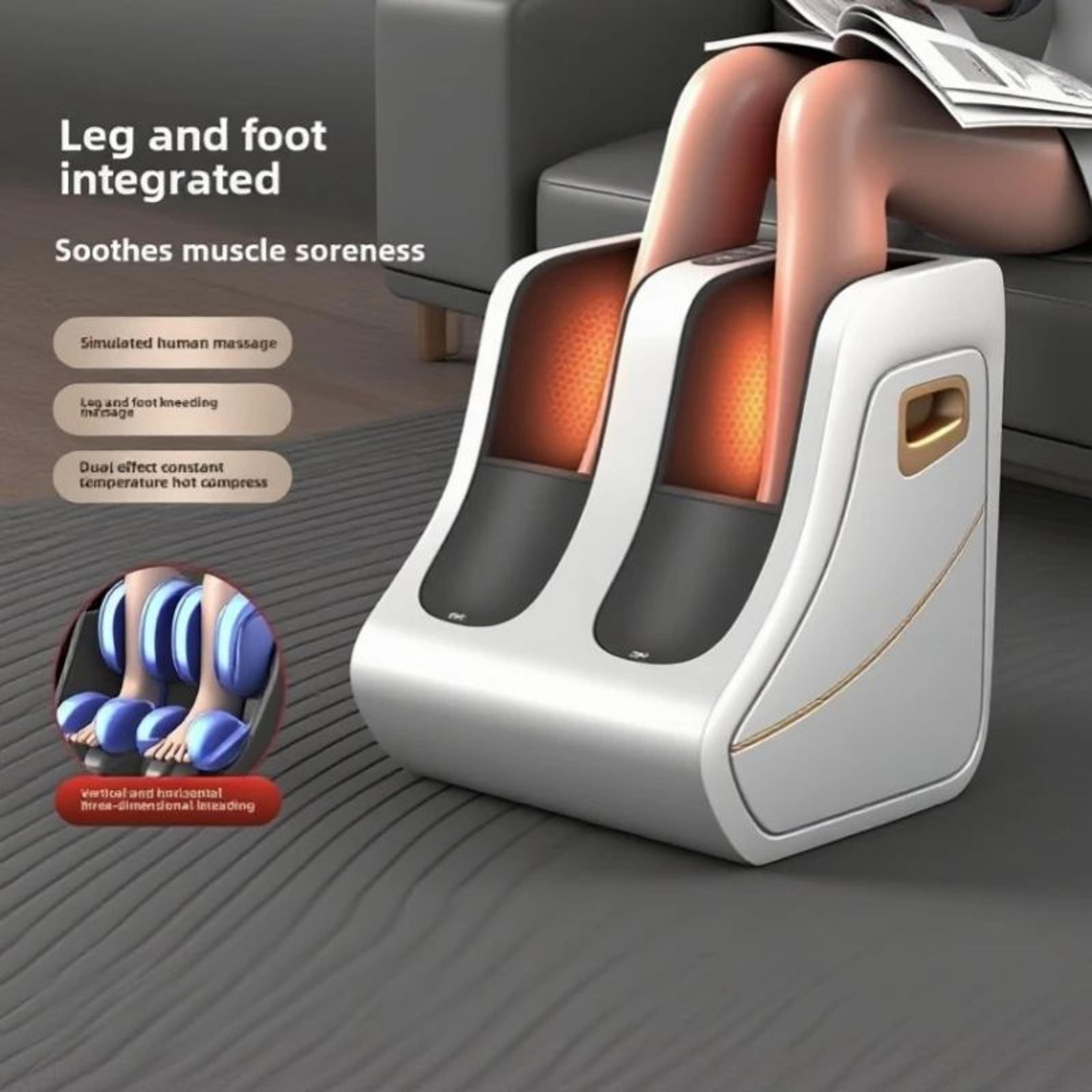 shiatsu foot and calf massager with heat and air compression