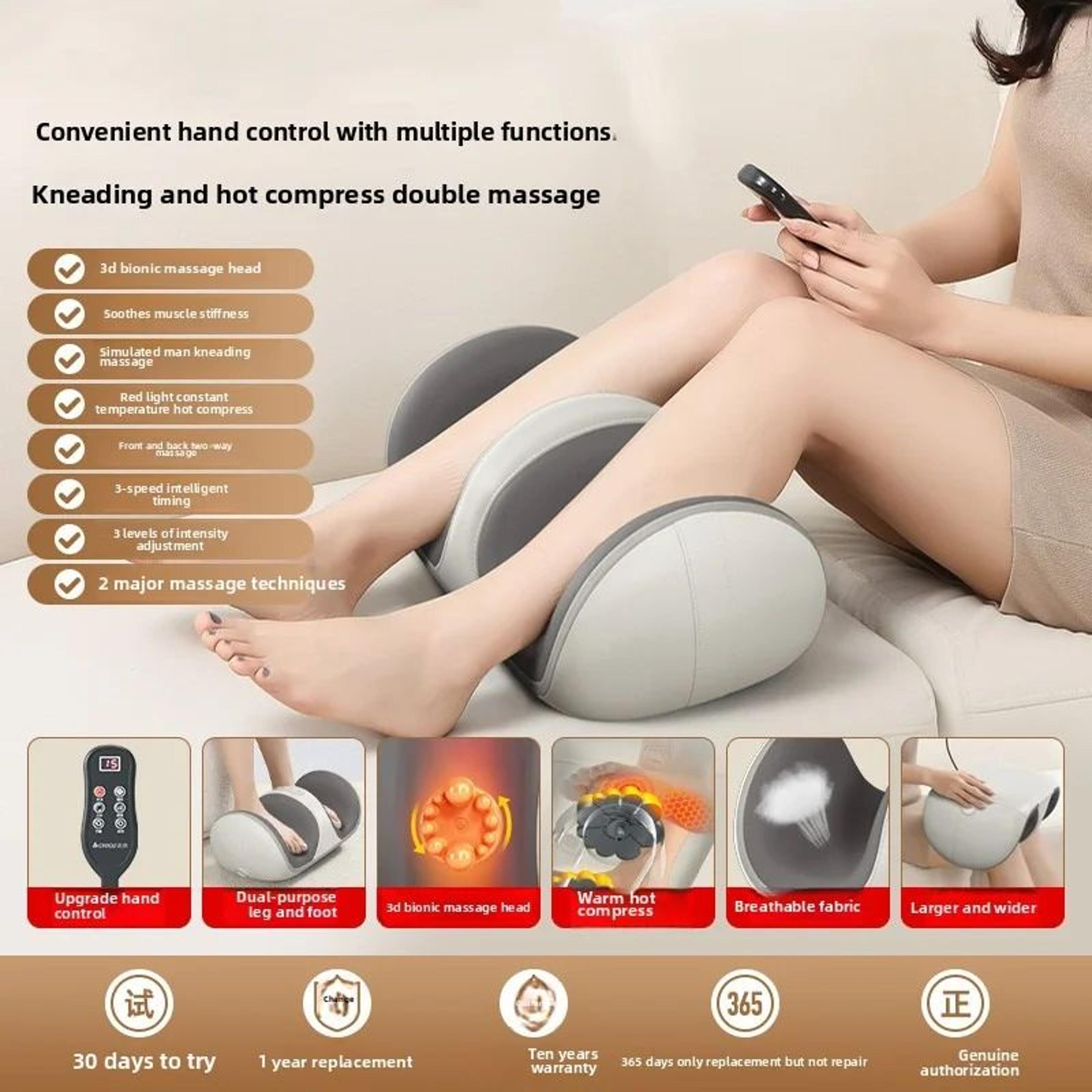 Electric Foot Massager With Heat Shiatsu Leg And Calf Massager 7