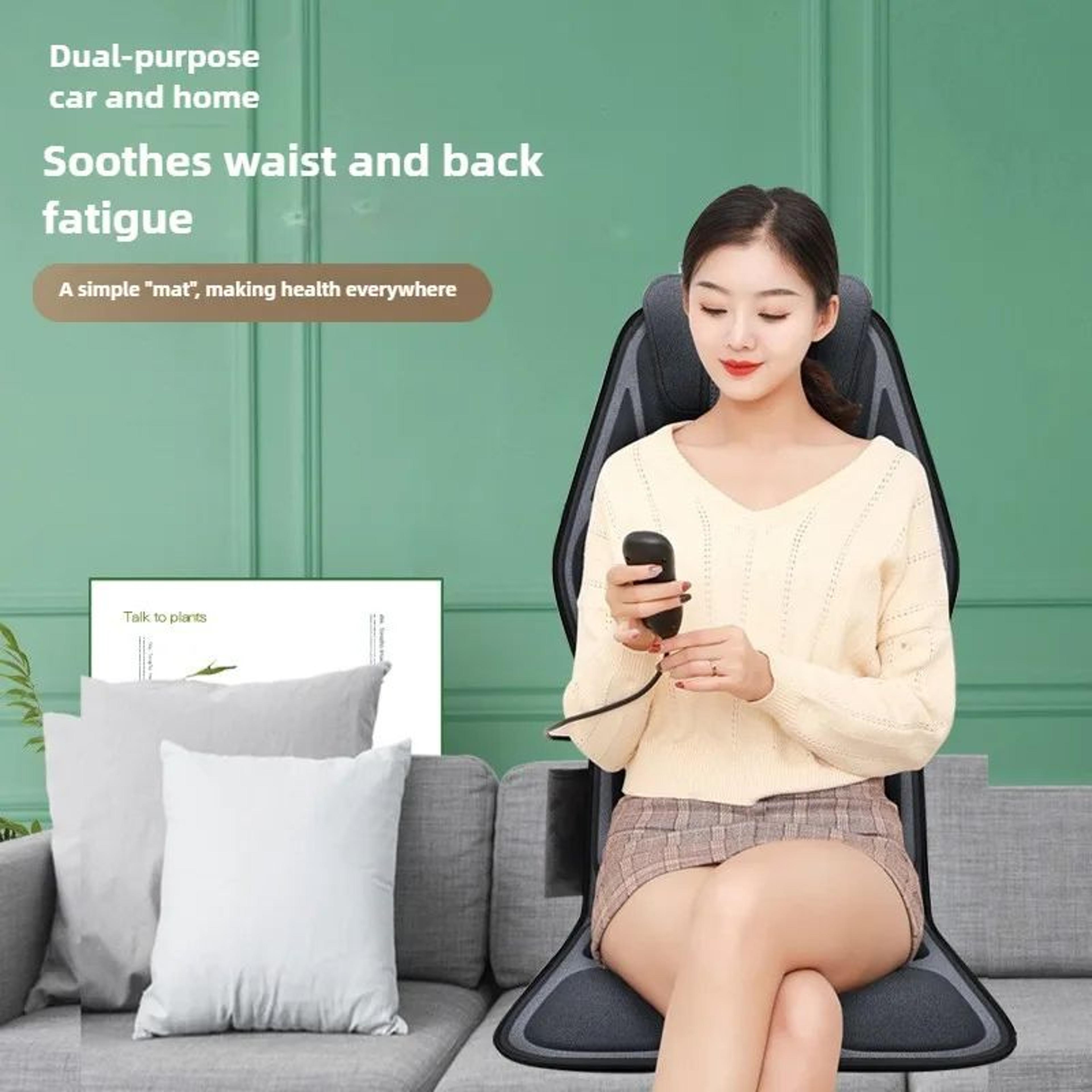car massage seat cushion with heat back lumbar chair massager