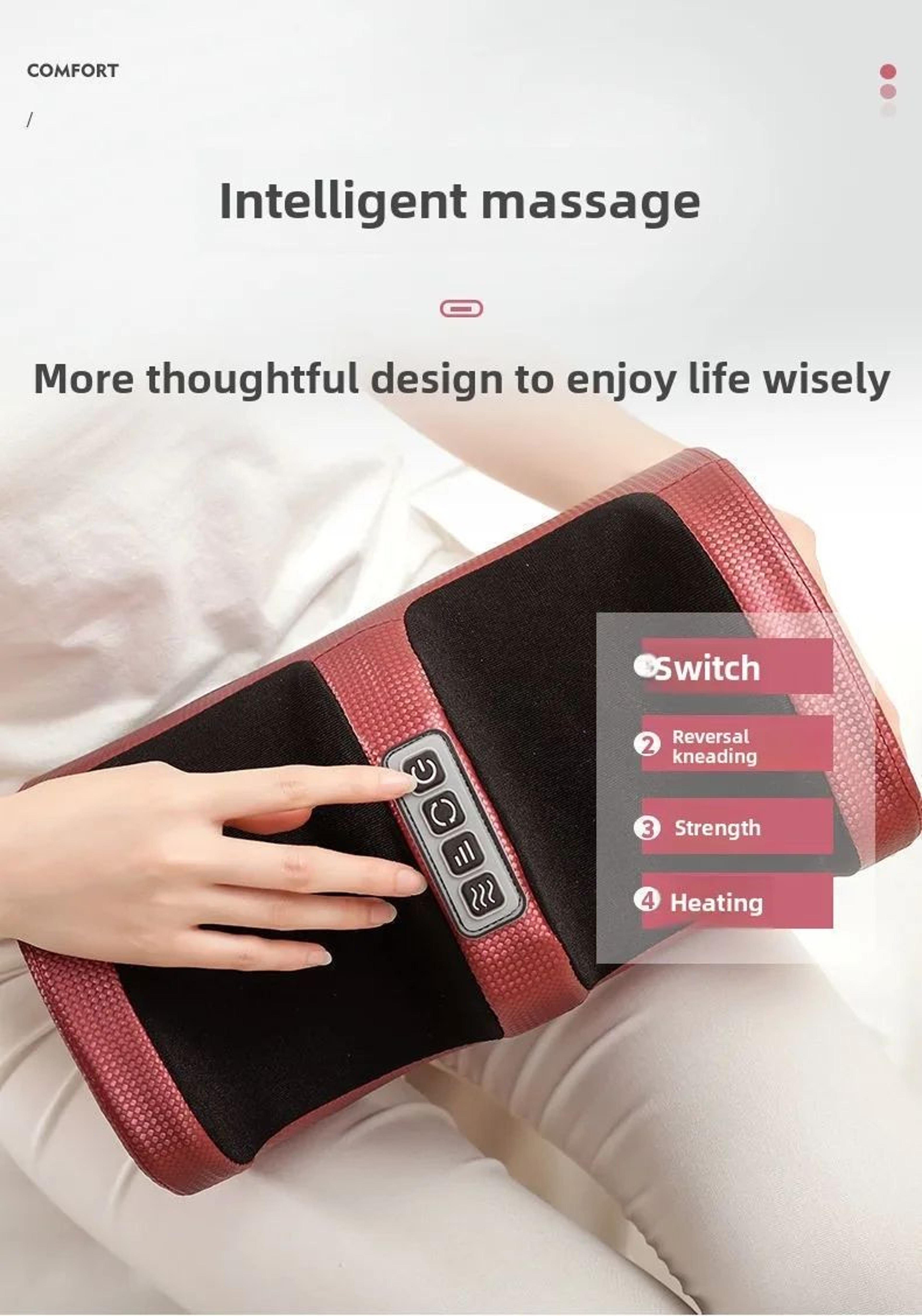 Electric Foot Massage Machine With Heat Deep Kneading Calf Massager 4