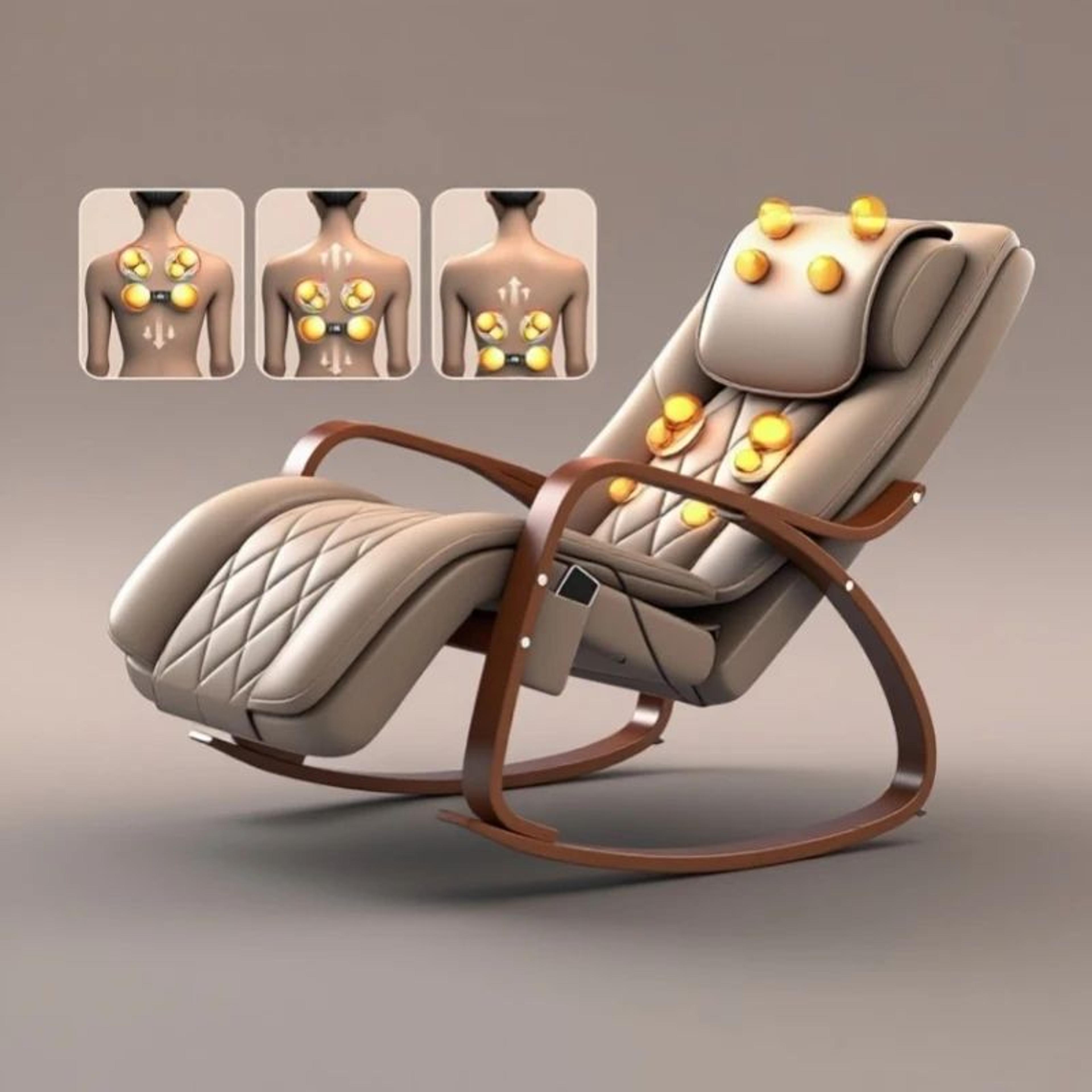 ergonomic massage rocker recliner chair with heat and vibration