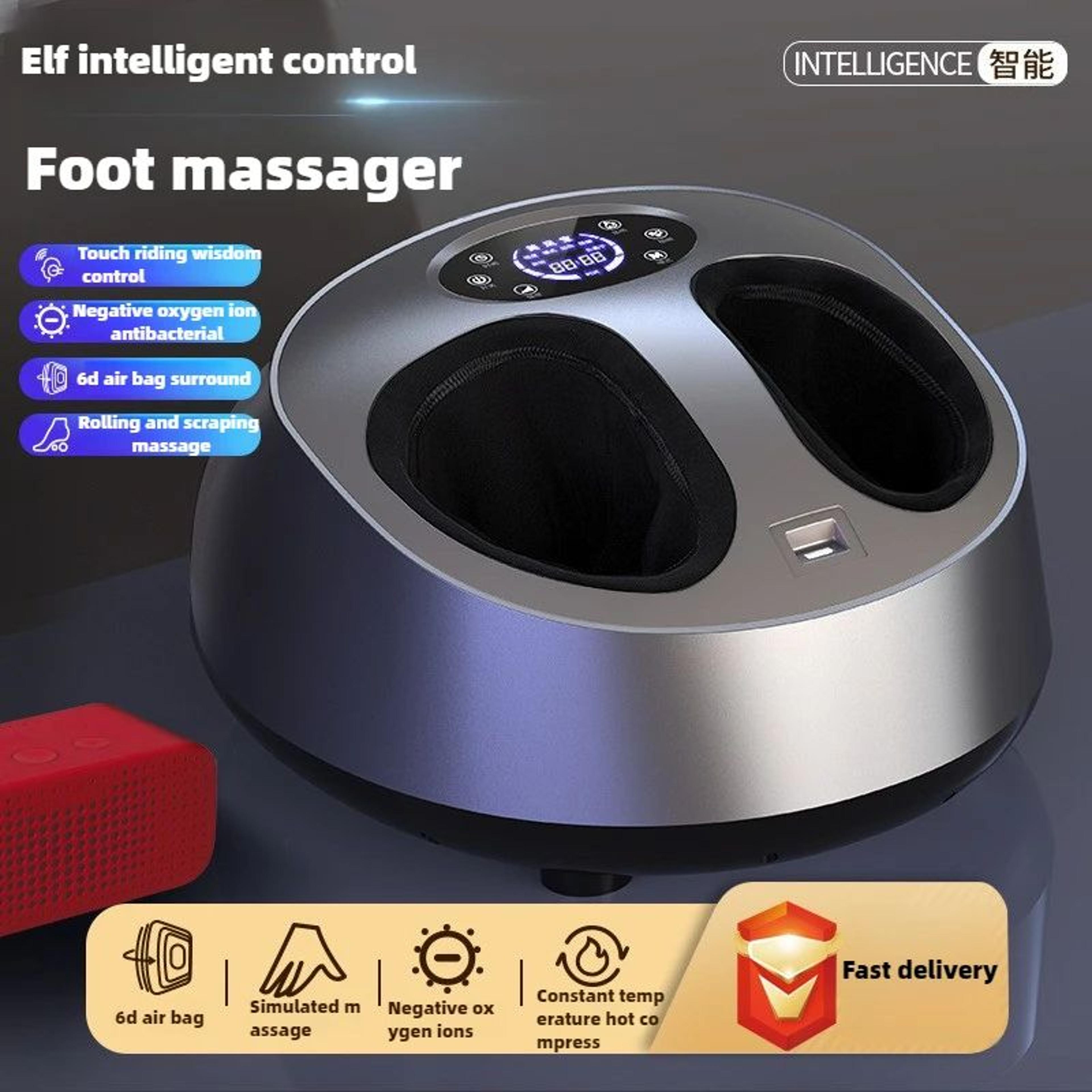 fully wrapped shiatsu foot massager with heat and air compression
