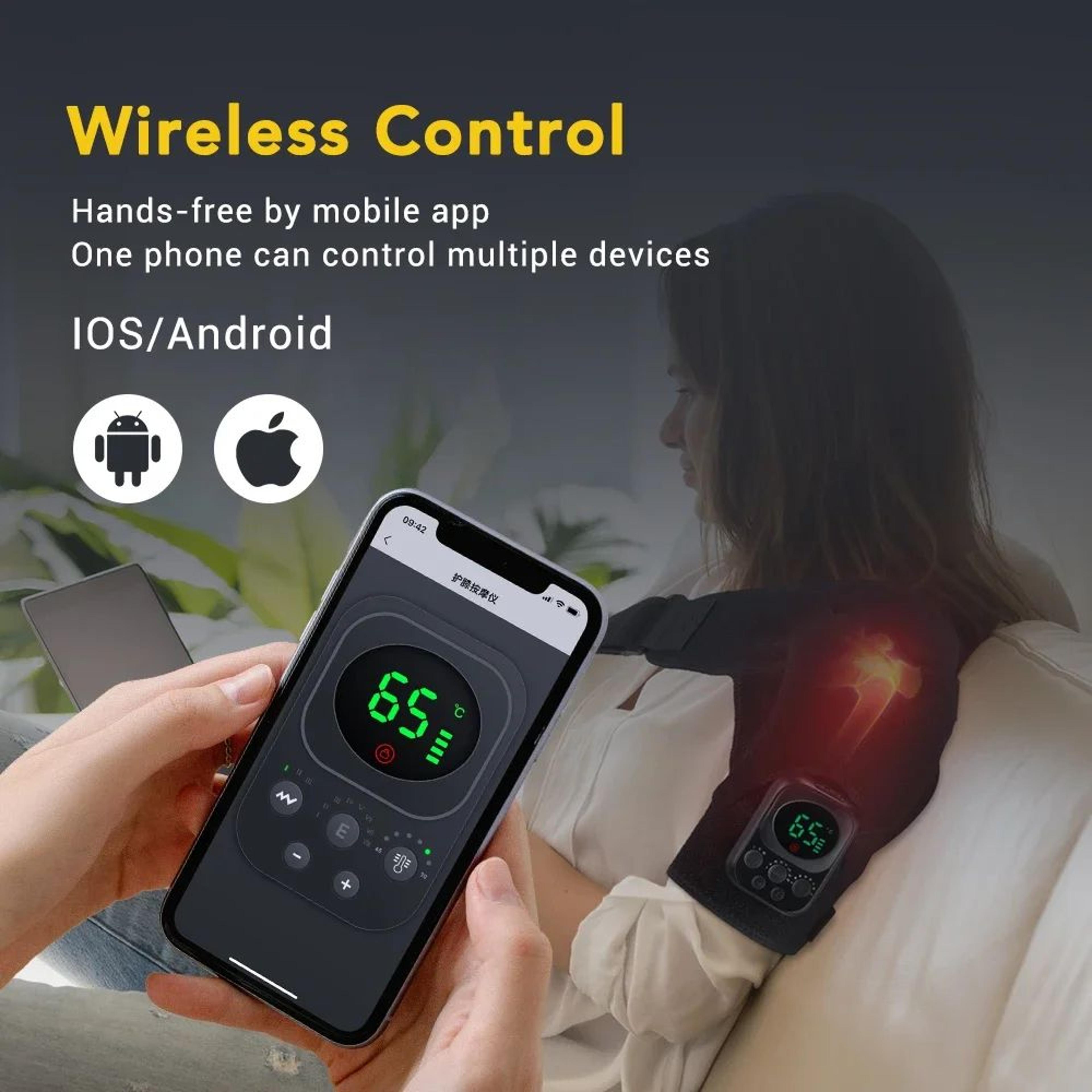 Rechargeable Heated Joint Support Wrap With Vibration 2
