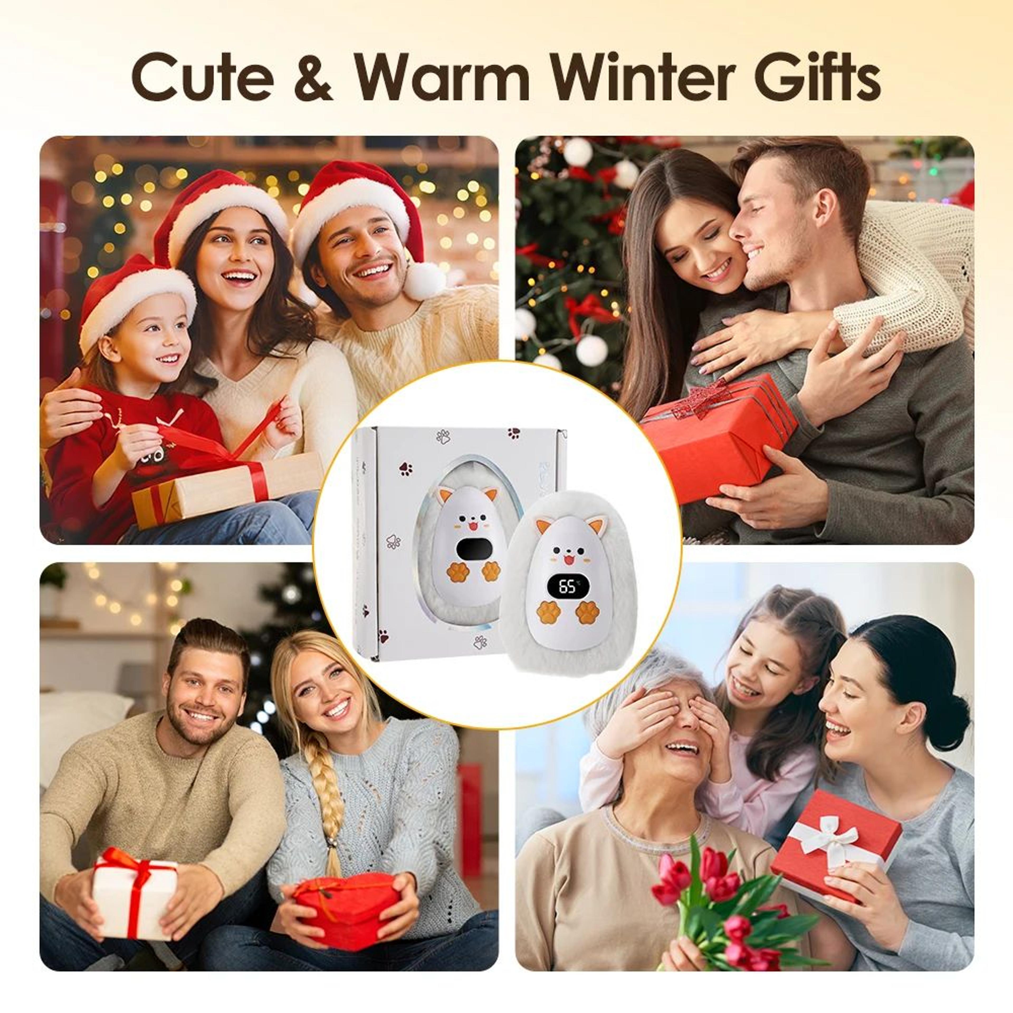 Cute Fox Rechargeable Hand Warmer With 3 Heat Levels Portable Pocket Heater 5
