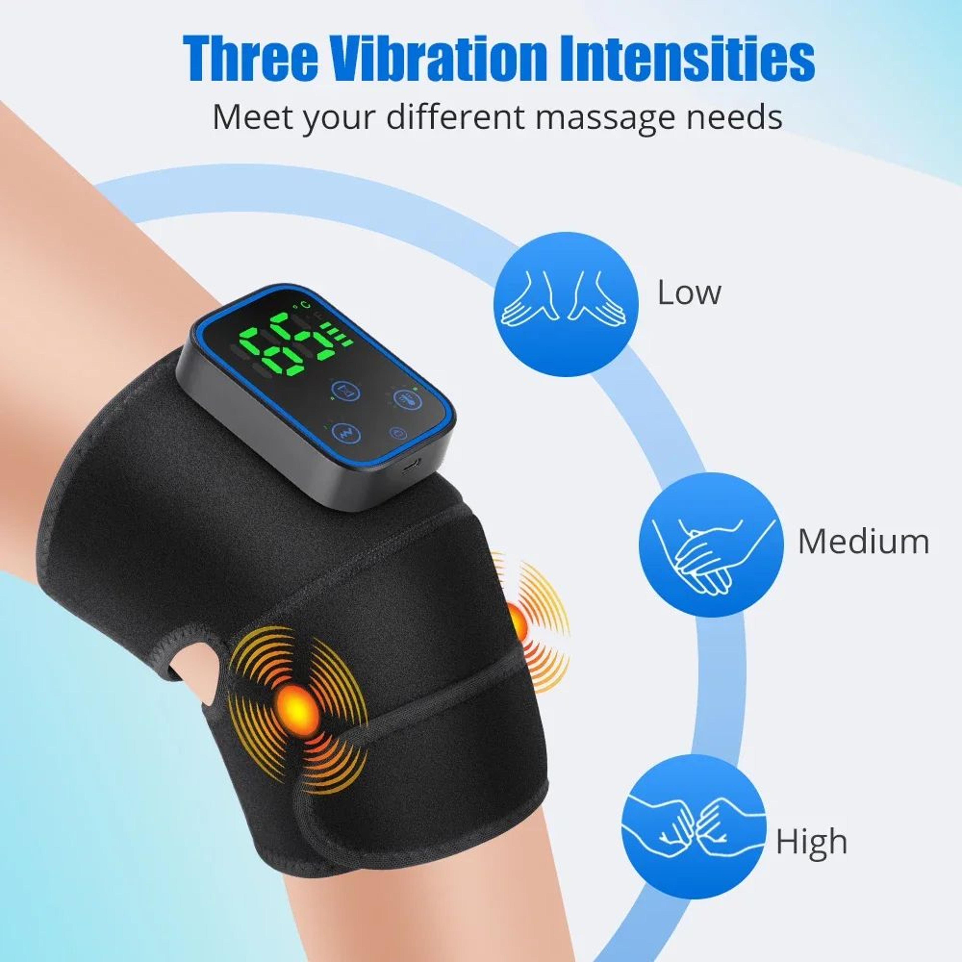 Wireless Graphene Heated Knee Massager With Vibration Therapy And App Control 5