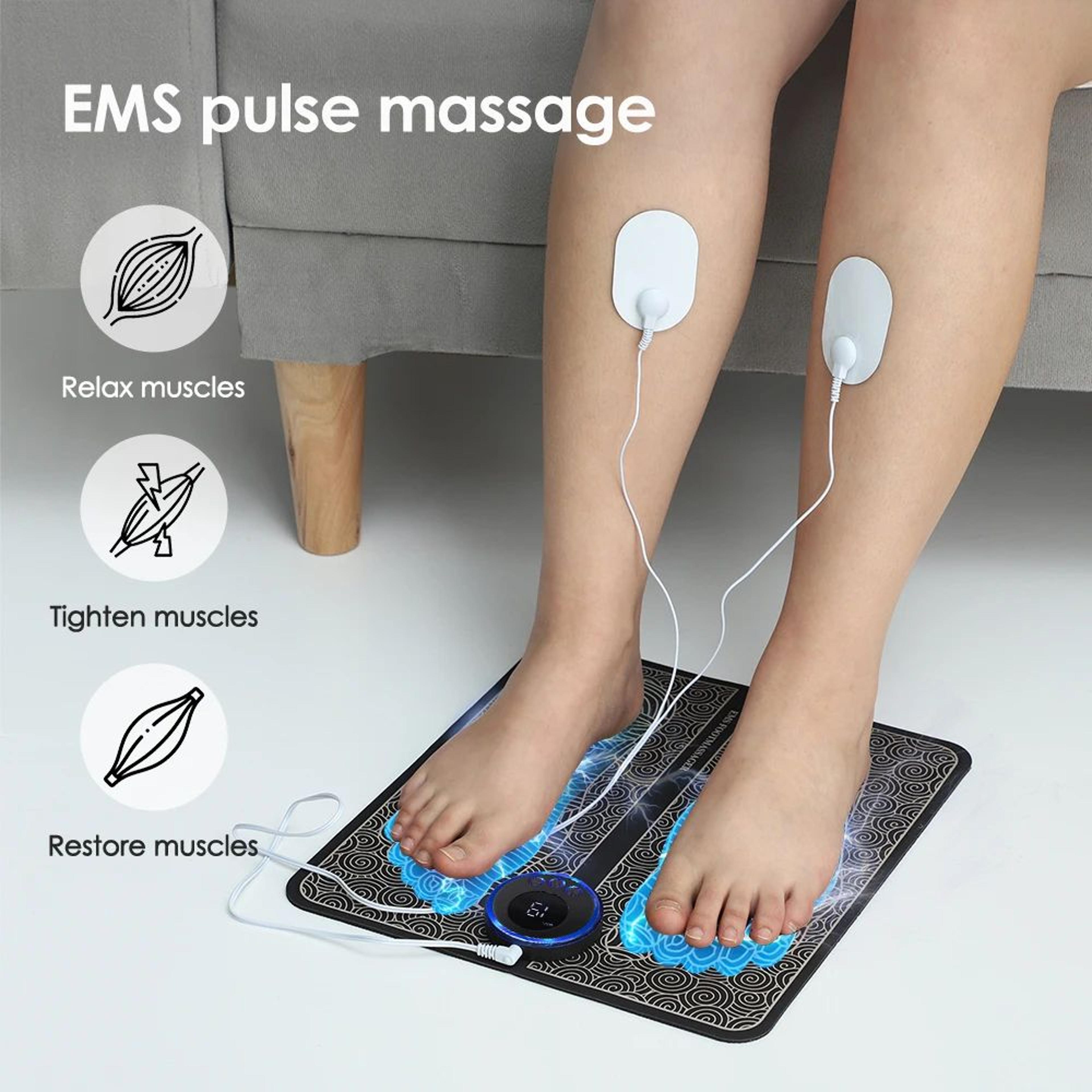 Electric TENS Foot Massager Mat With Remote Control And Electrode Pads 4