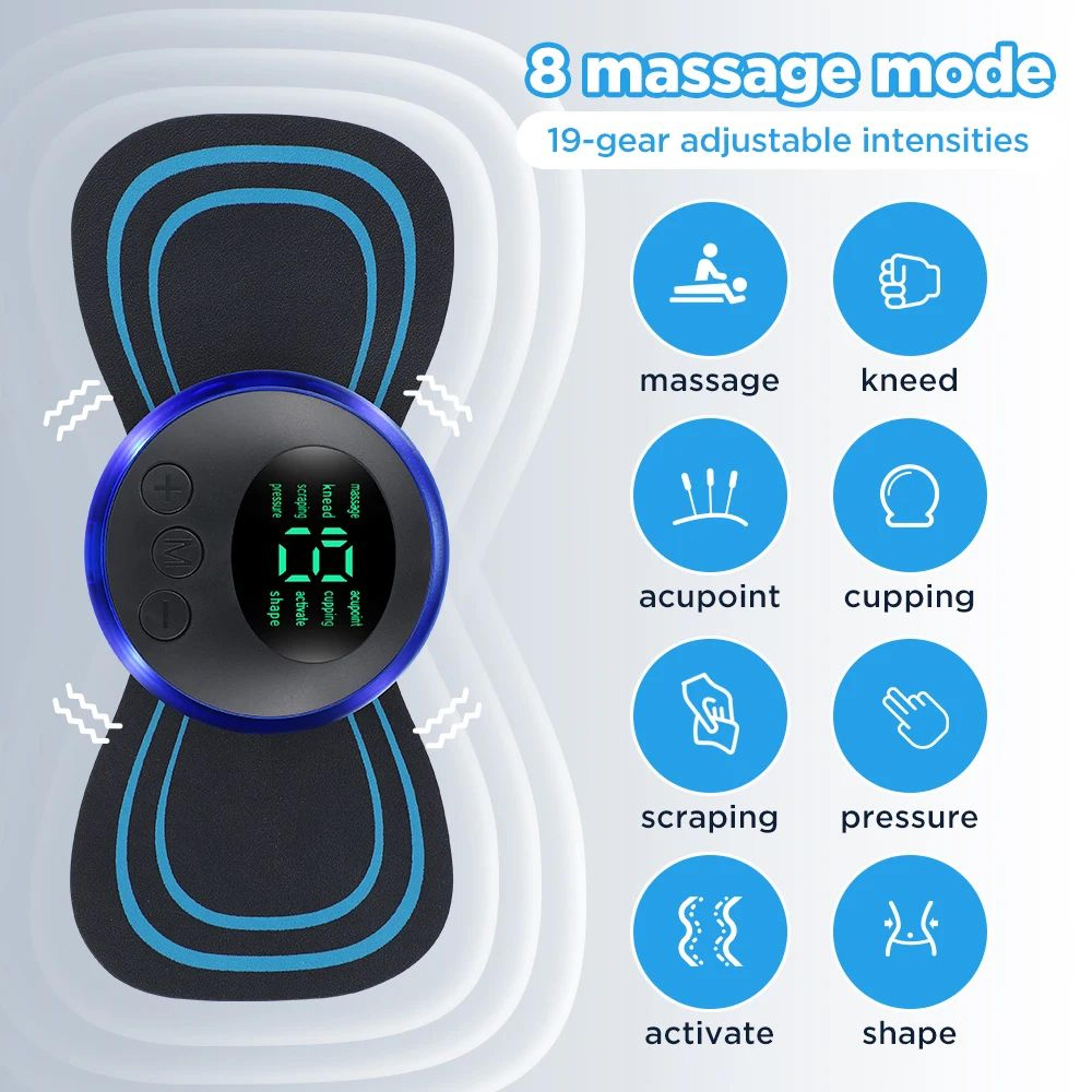 EMS Neck Massager Pad With Microcurrent Therapy And 8 Massage Modes 4