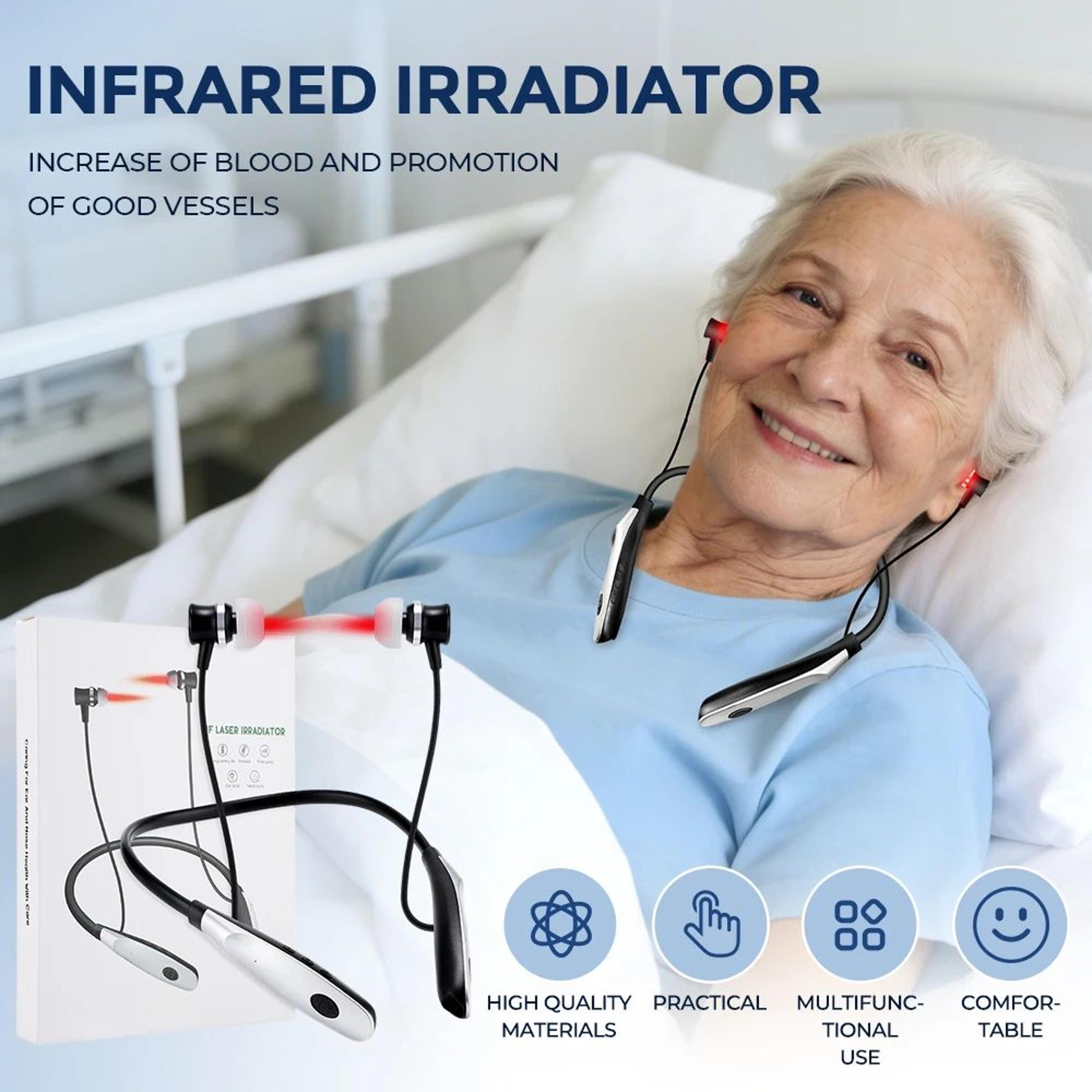 2 in 1 led nasal and ear care device cordless light therapy neck hanging massager