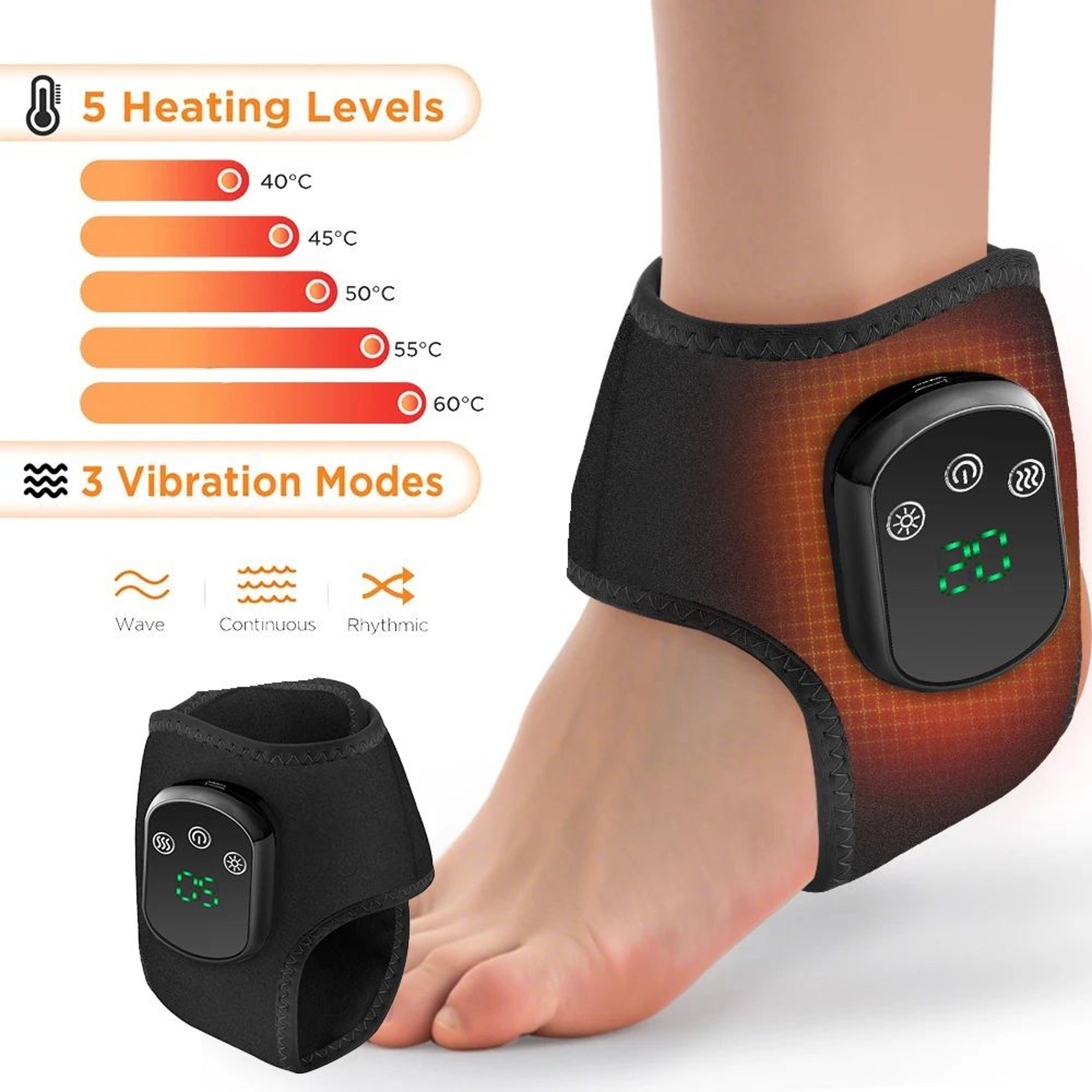 Heated Wrist And Foot Massager Wrap Cordless Heat Therapy Belt 9