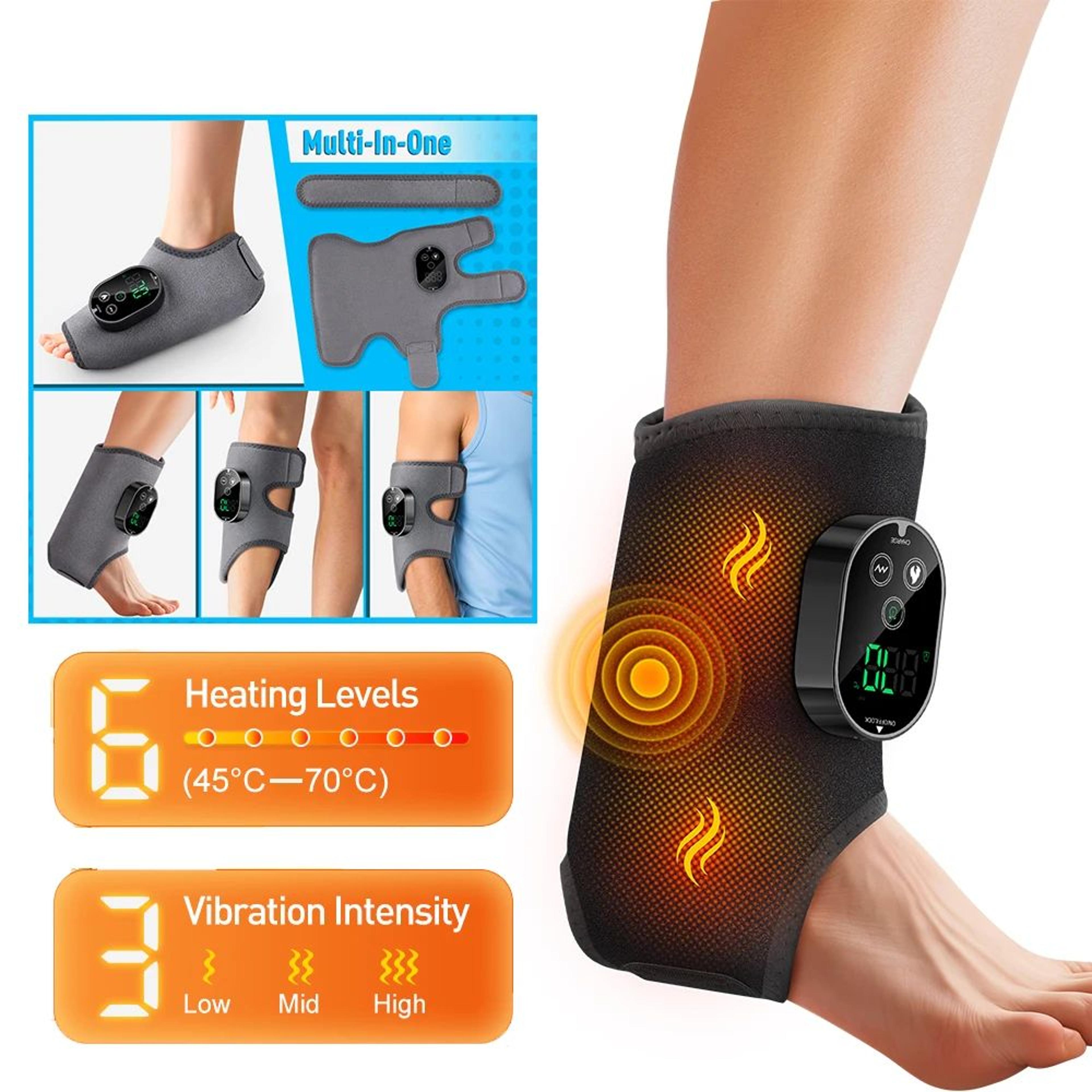 Heated Wrist And Foot Massager Wrap Cordless Heat Therapy Belt 11