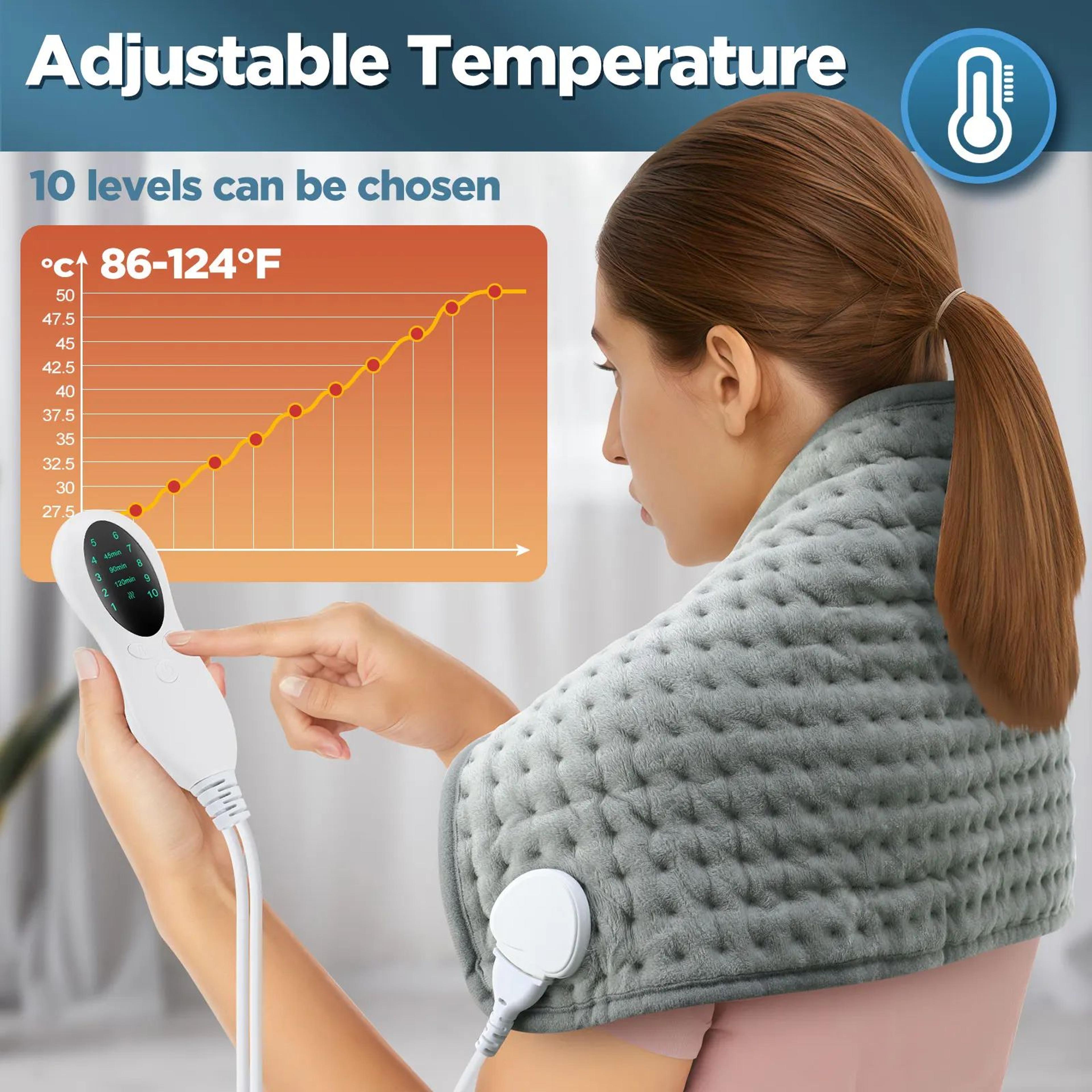 Electric Heating Pad Blanket For Neck Back And Shoulders 3