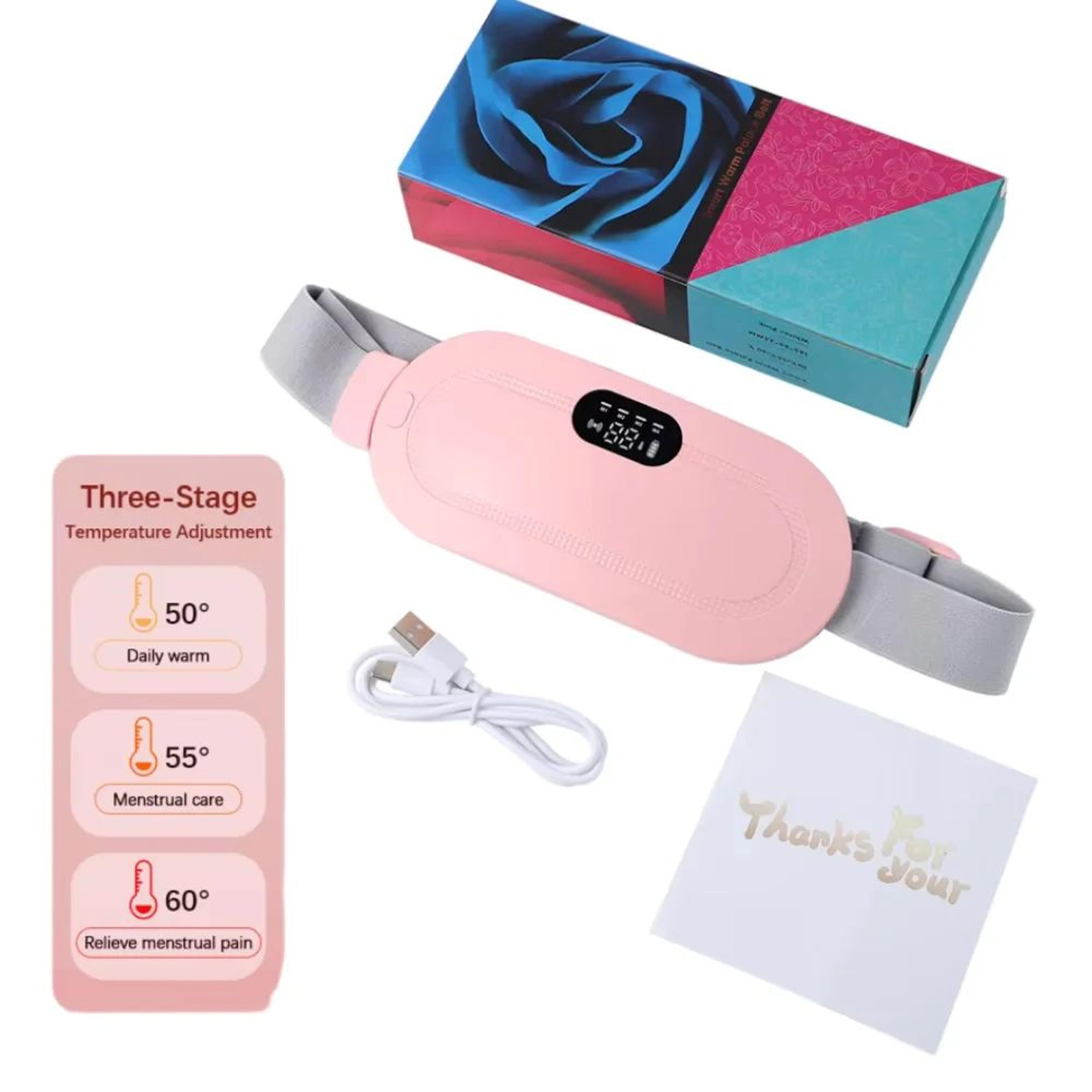 USB Menstrual Heating Pad Belt With Vibration Massage 7