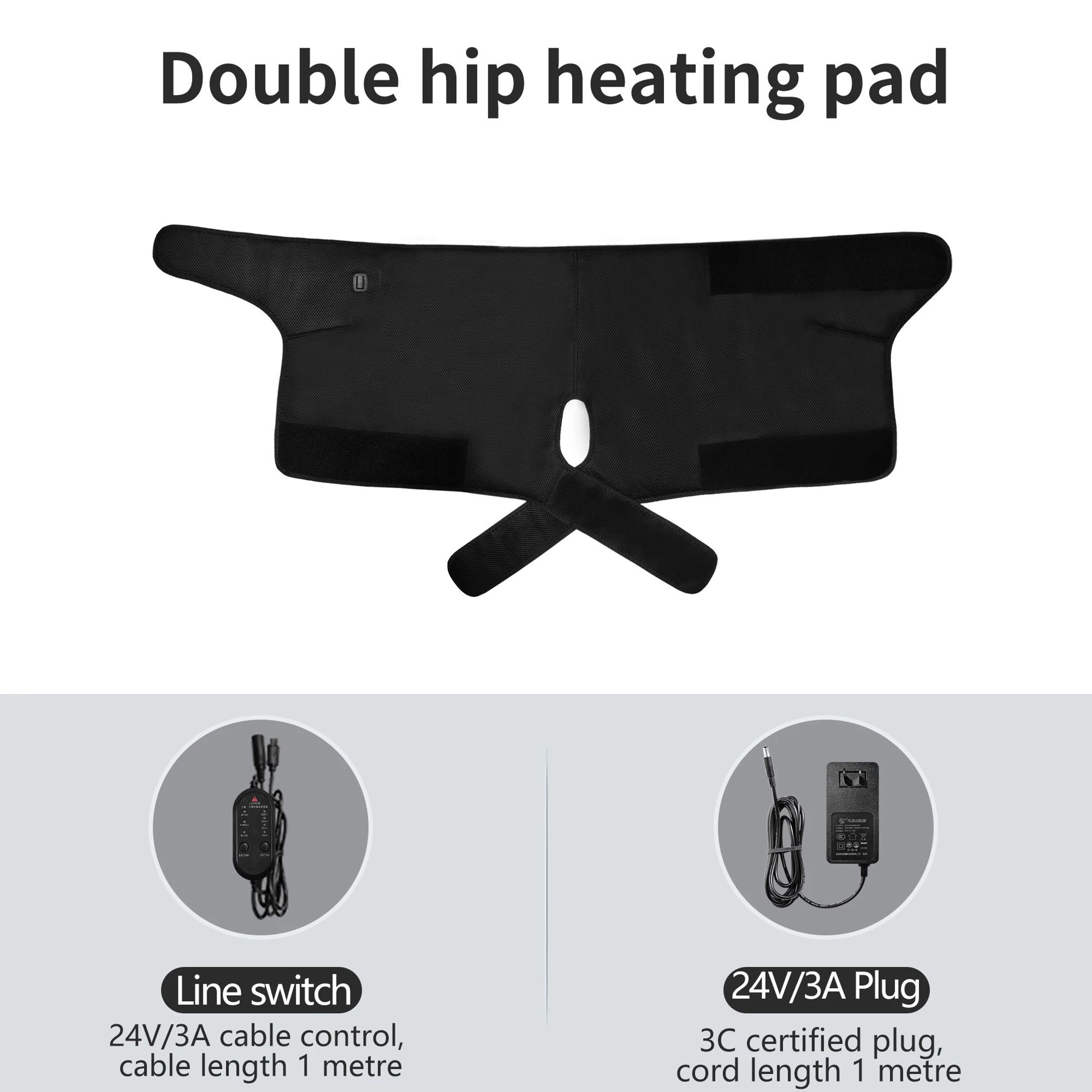 Electric Dual Hip Heating Pad With Vibration Massage Wrap For Waist And Thighs 6