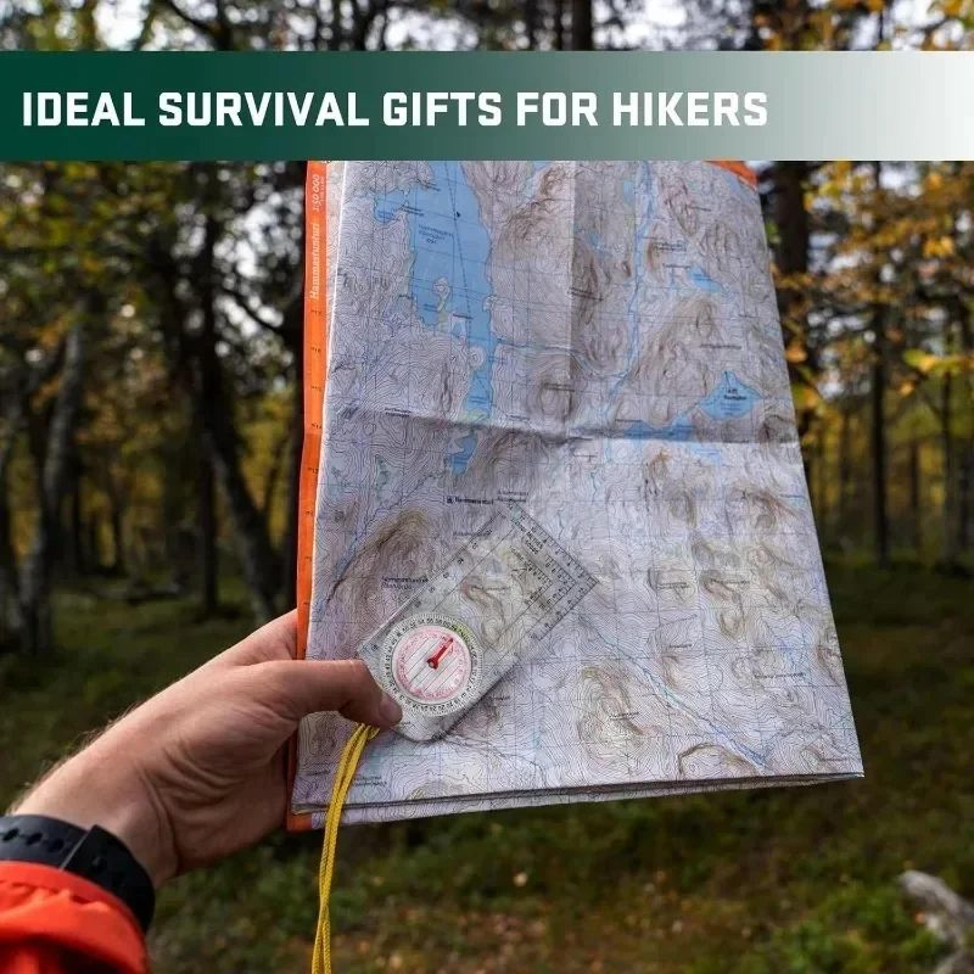 Compass Map Ruler Orienteering Navigation Tool For Hiking Camping And Backpacking 2
