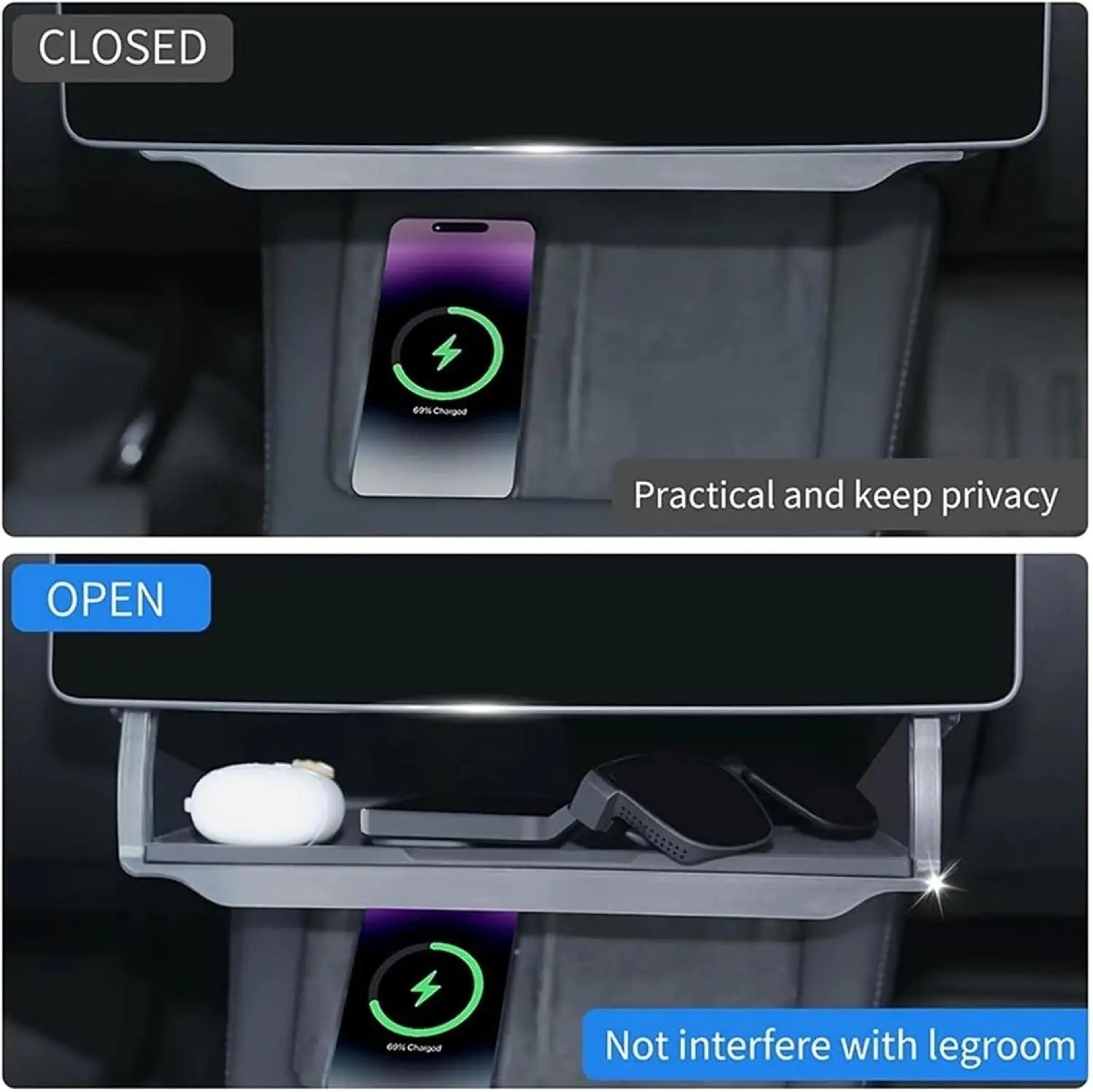 Tesla Model Y Center Console Organizer Hidden Under Screen Storage Box 4