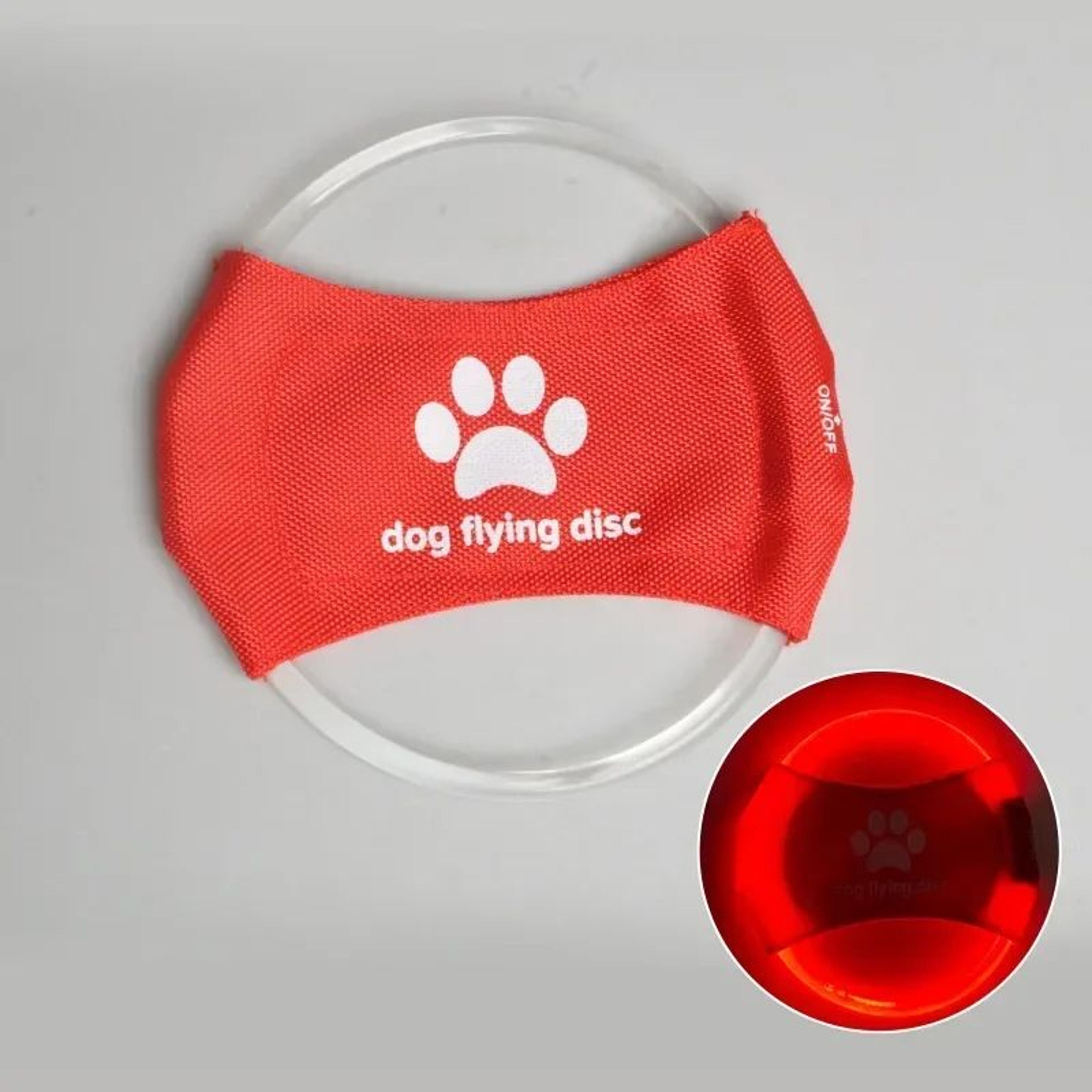 Rechargeable LED Flying Disc Dog Toy Interactive Light Up Fetch Training Disc 9
