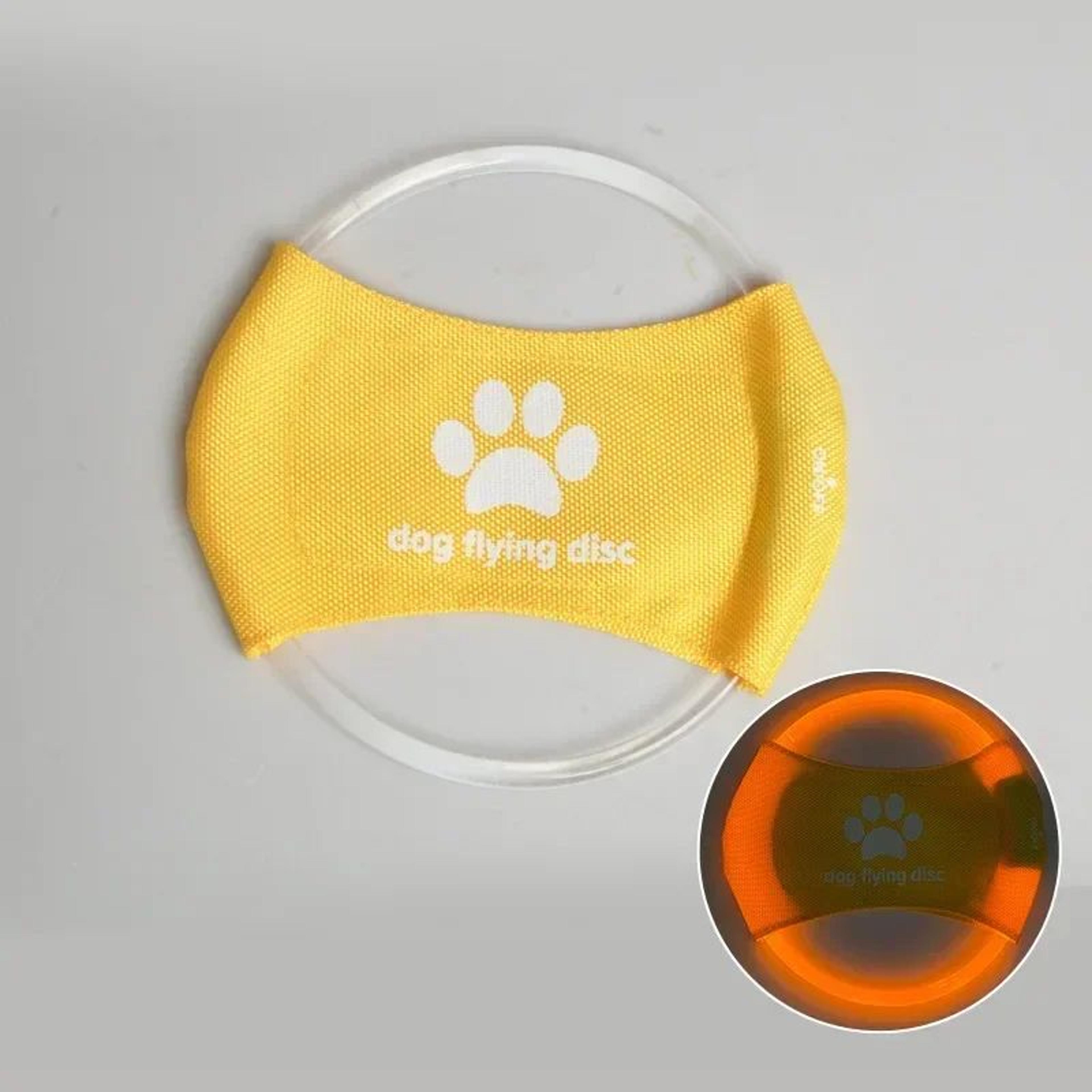 Rechargeable LED Flying Disc Dog Toy Interactive Light Up Fetch Training Disc 10